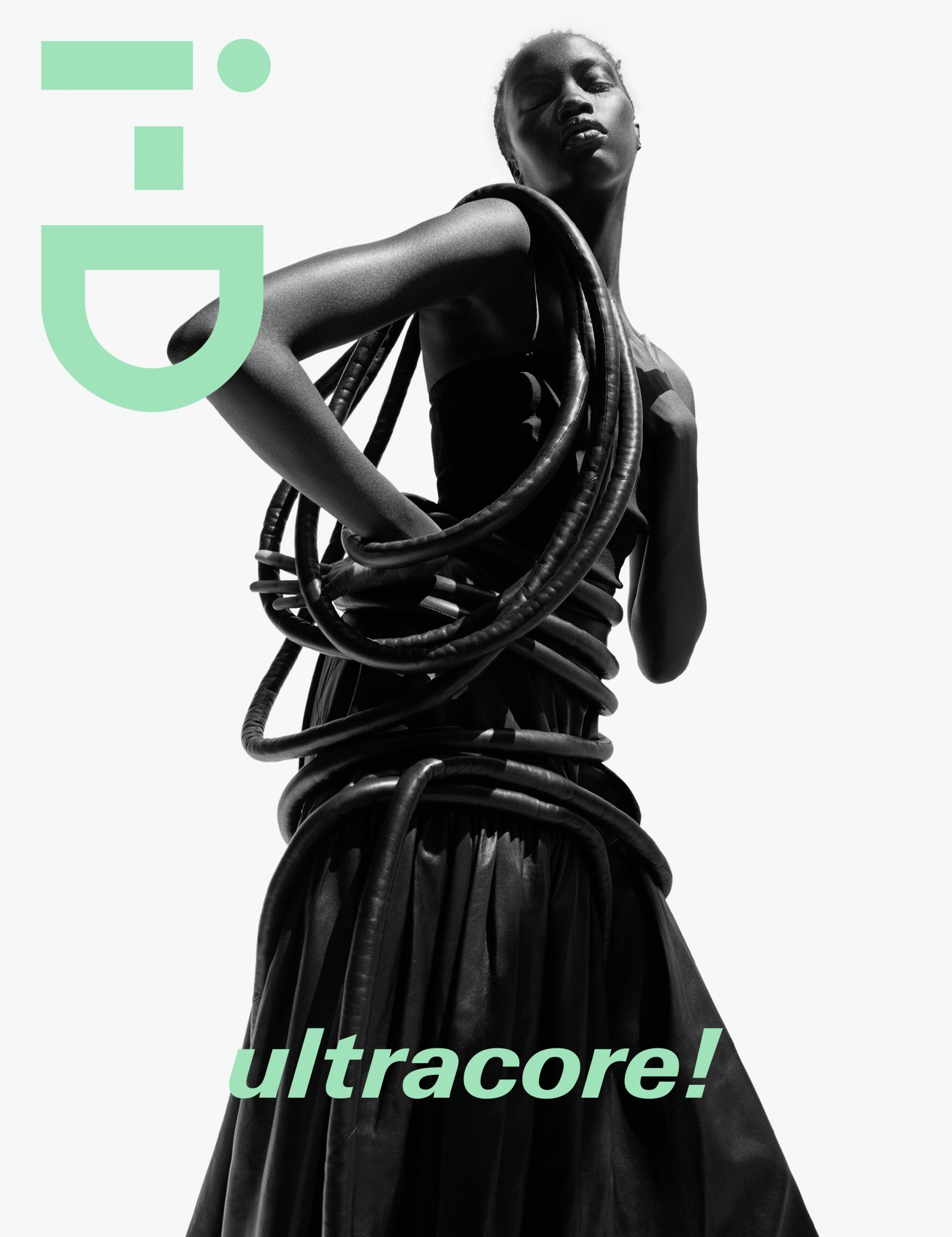 Anok Yai wearing archive Yohji Yamamoto on the cover of i-D No. 369 The Ultra! Issue, Fall 2022