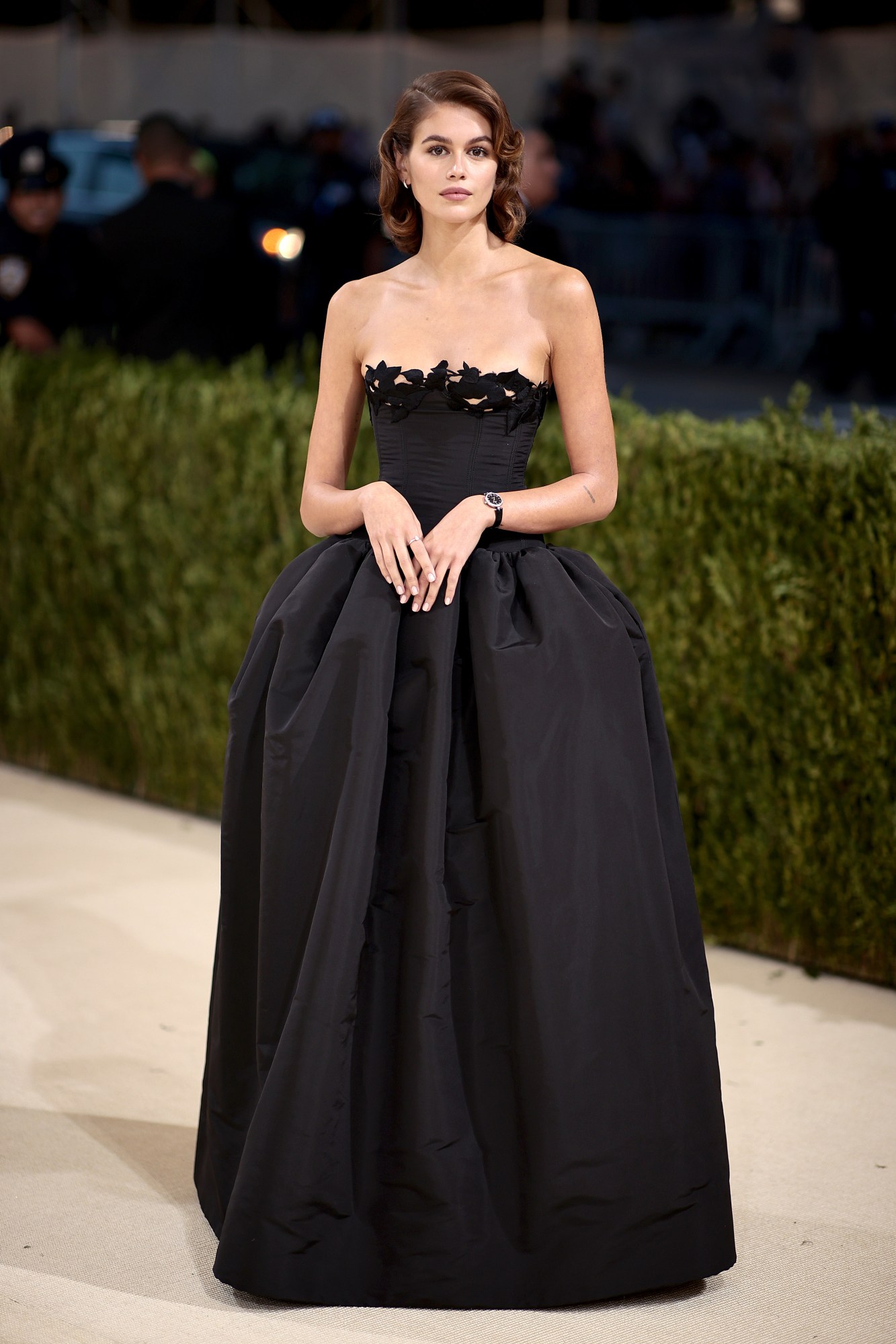 Kaia Gerber attends The 2021 Met Gala Celebrating In America