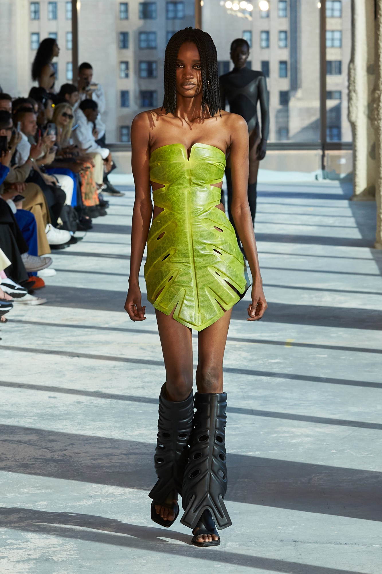 A model walking the runway at Dion Lee SS23