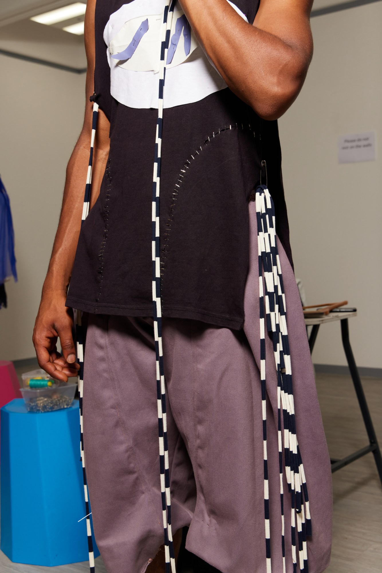 Model wearing Jawara Alleyne for Fashion East SS23