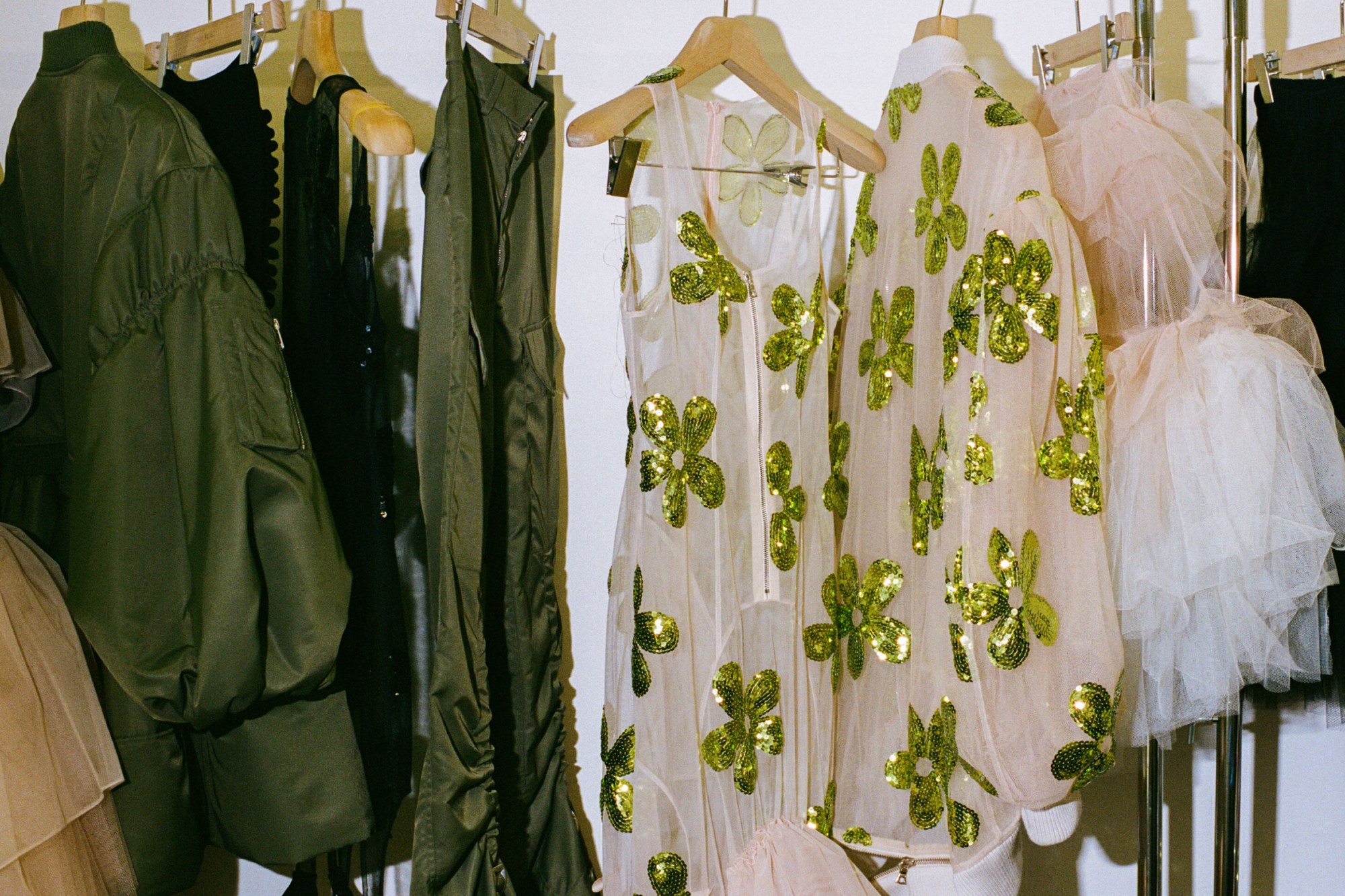 dresses and jackets behind the scenes at Simone Rocha SS23