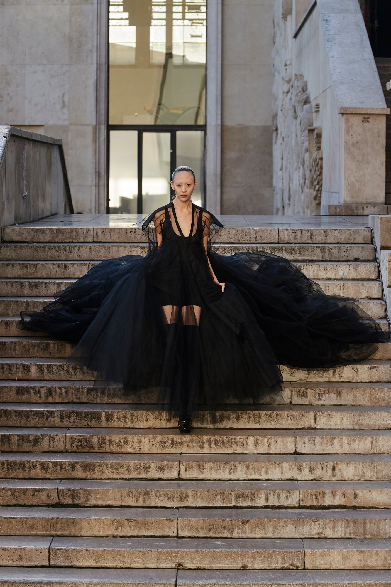 Model walking for Rick Owens SS23