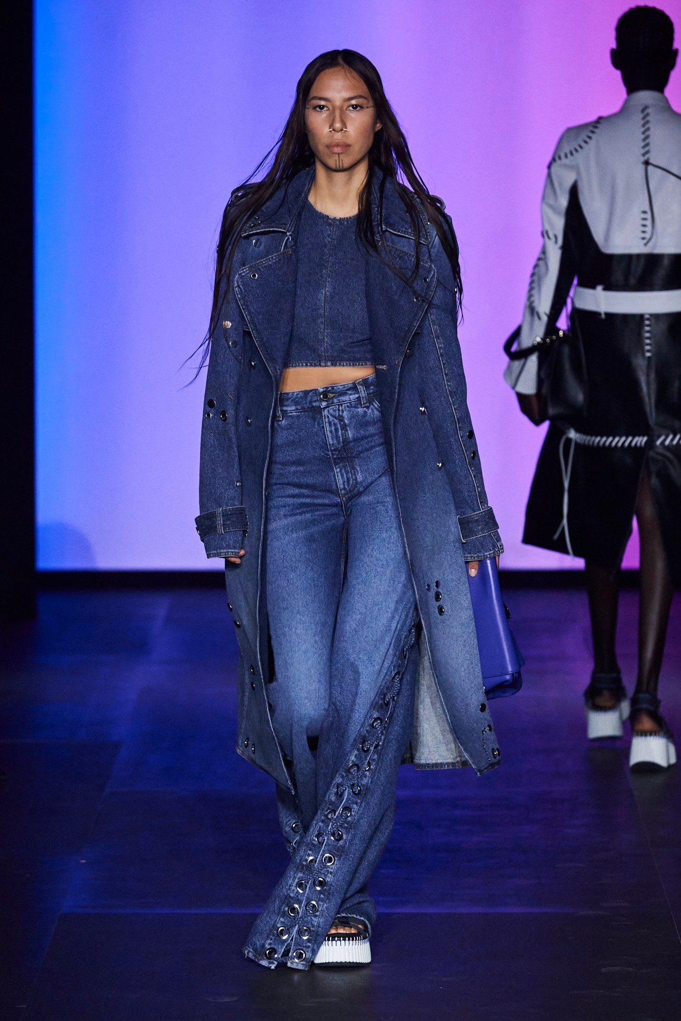 Quannah Chansinghorse walking for Chloé SS23