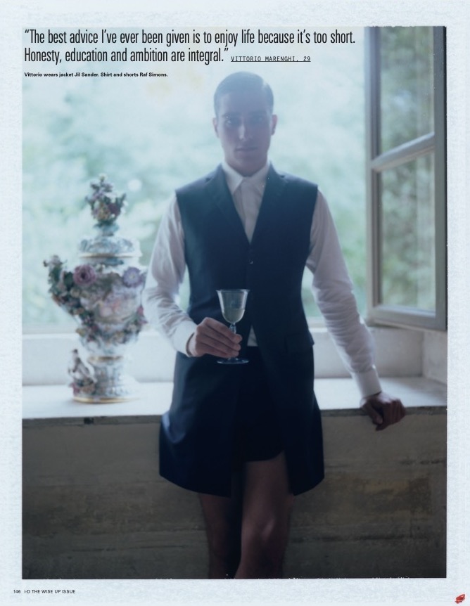 Photo of a model wearing Raf Simons in i-D The Wise Up Issue, No.322, Winter 2012