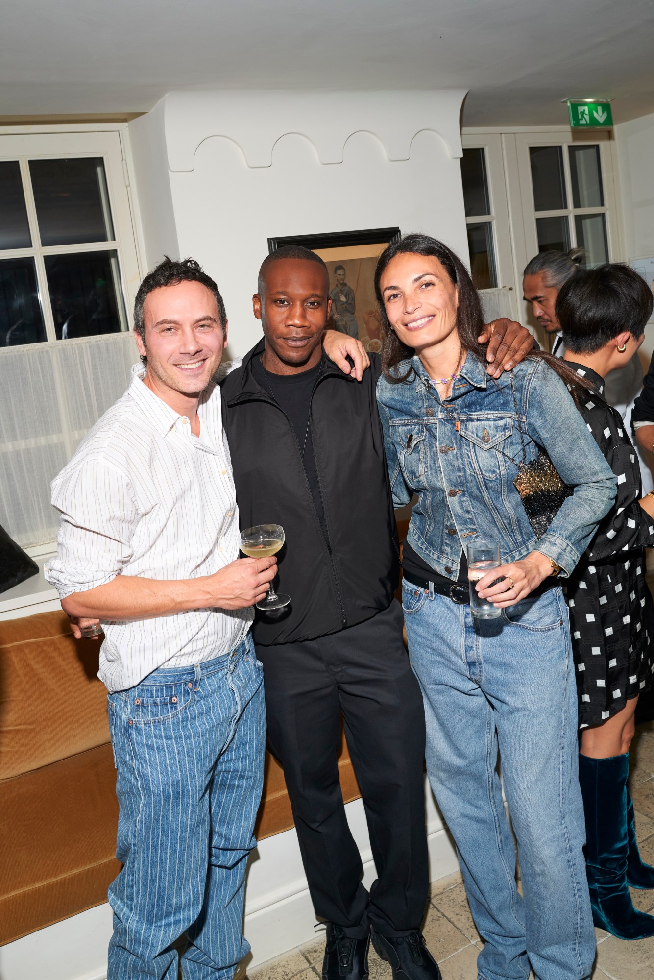 John Miserendino, Dan Sablon and Laetitia Paul at the Jimmy Choo x i-D Dinner Party