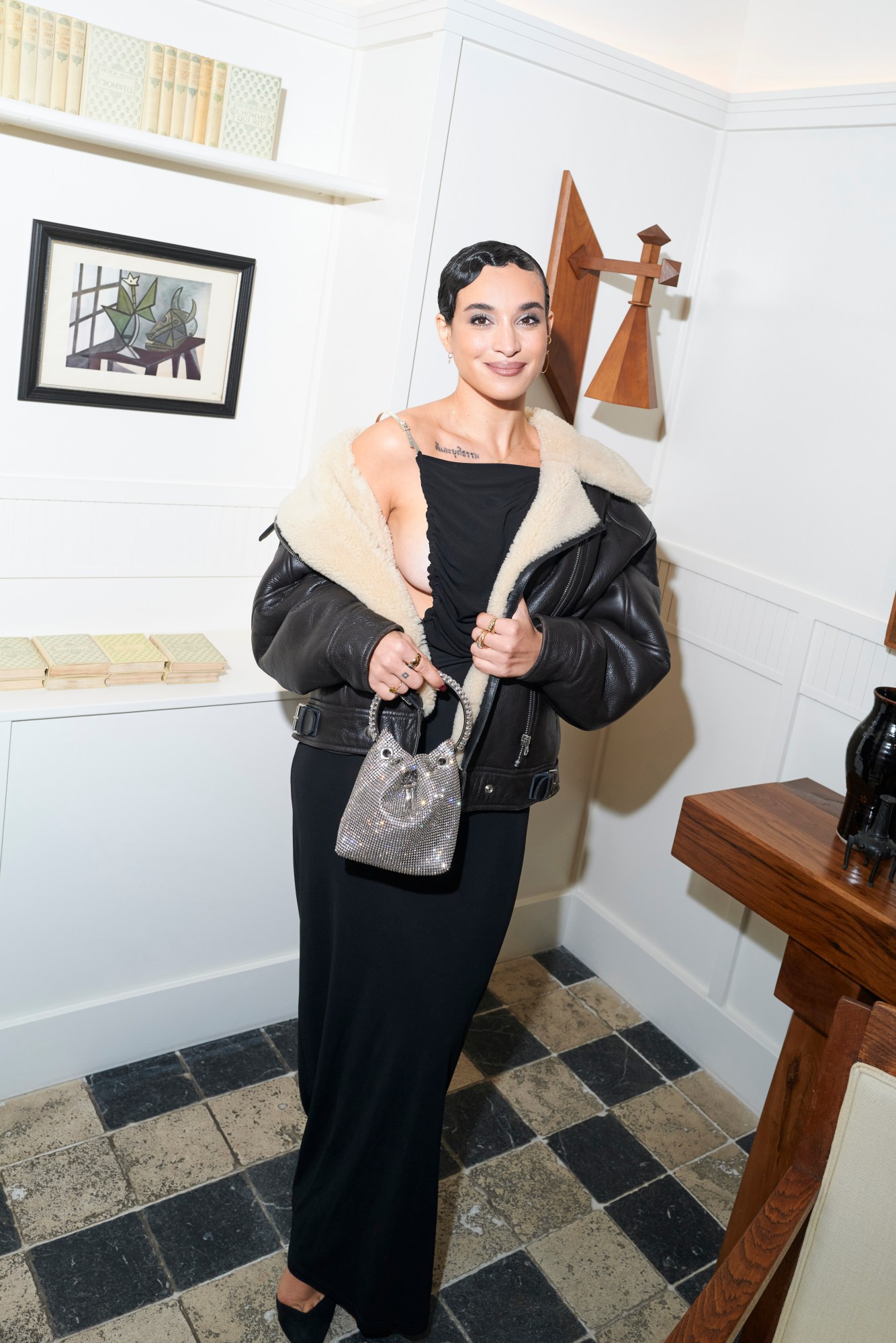 Camelia Jordana at the Jimmy Choo x i-D Dinner Party