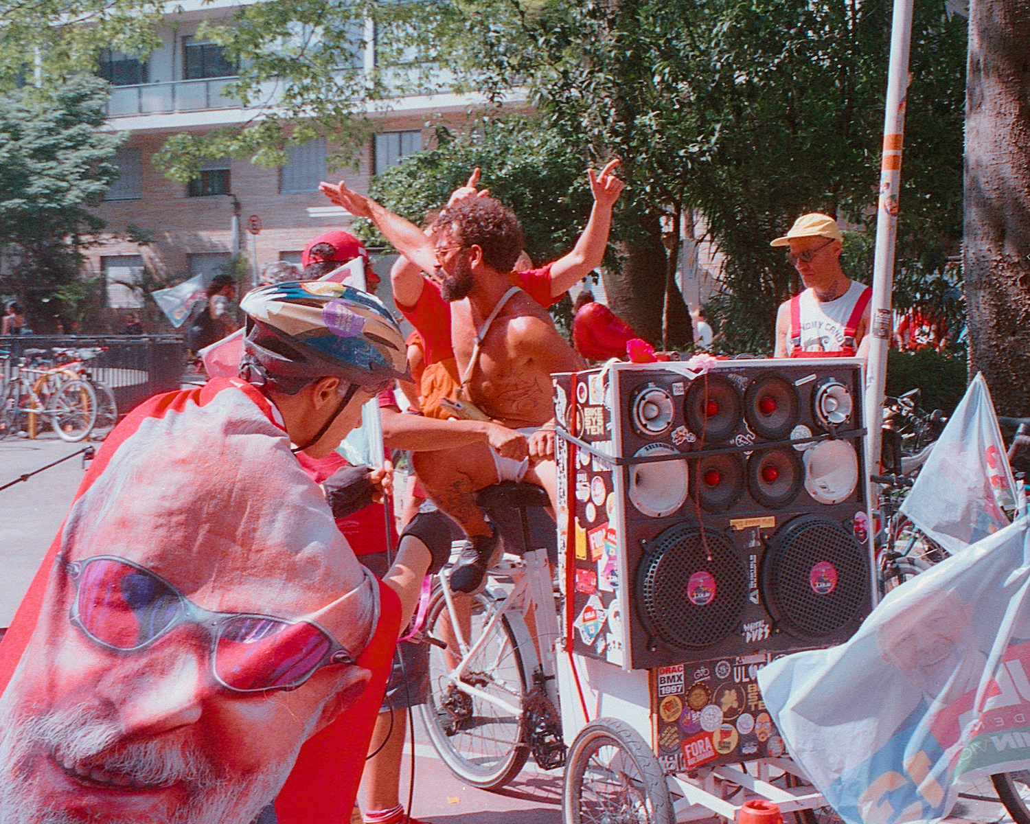 Rally attendees at a pro-Lula rally