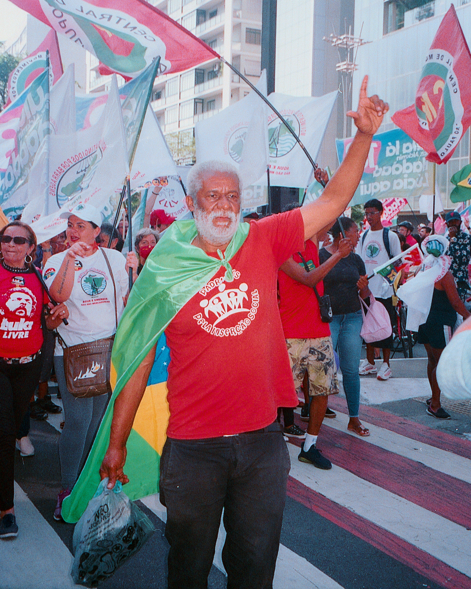 Rally attendees at a pro-Lula rally