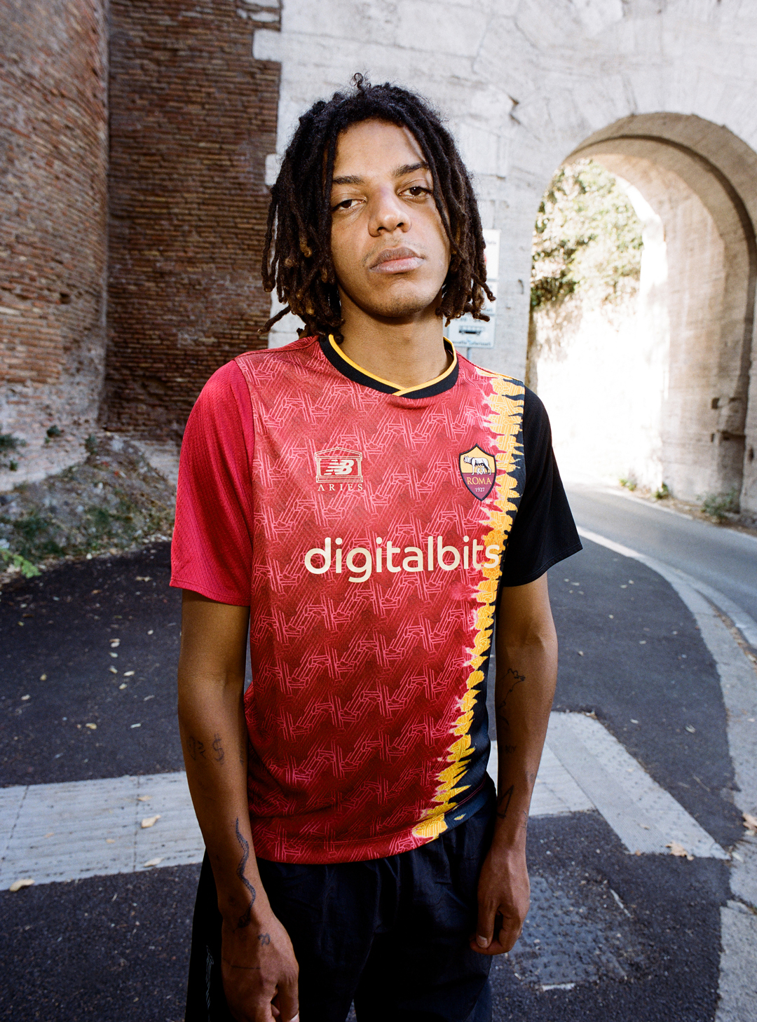 Aries X New Balance X AS Roma Collaboration jersey