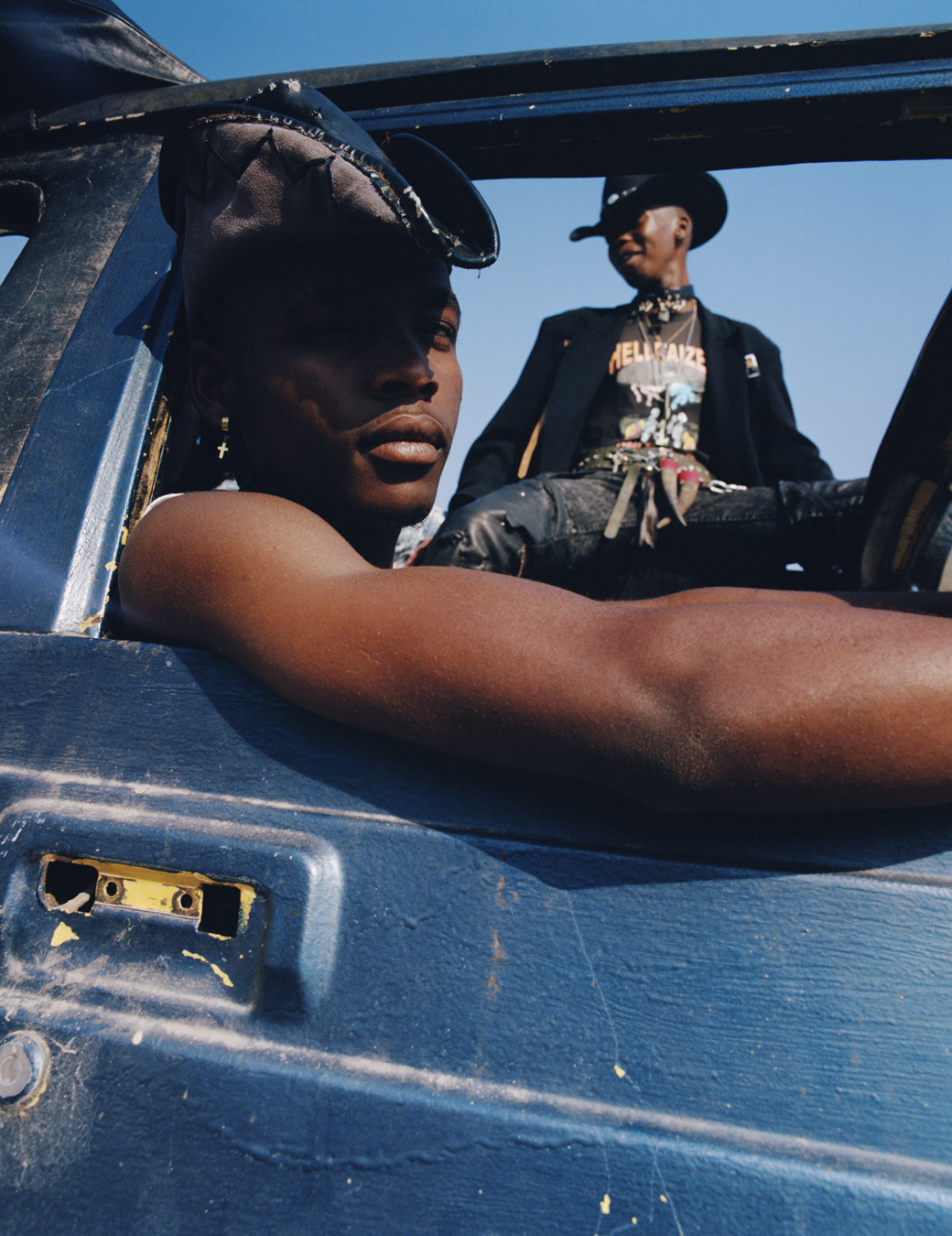 Botswana's heavy metal scene in cowboy outfits photographed by Oliver Hadlee Pearch for i-D’s The Royalty Issue, no. 370, Winter 2022