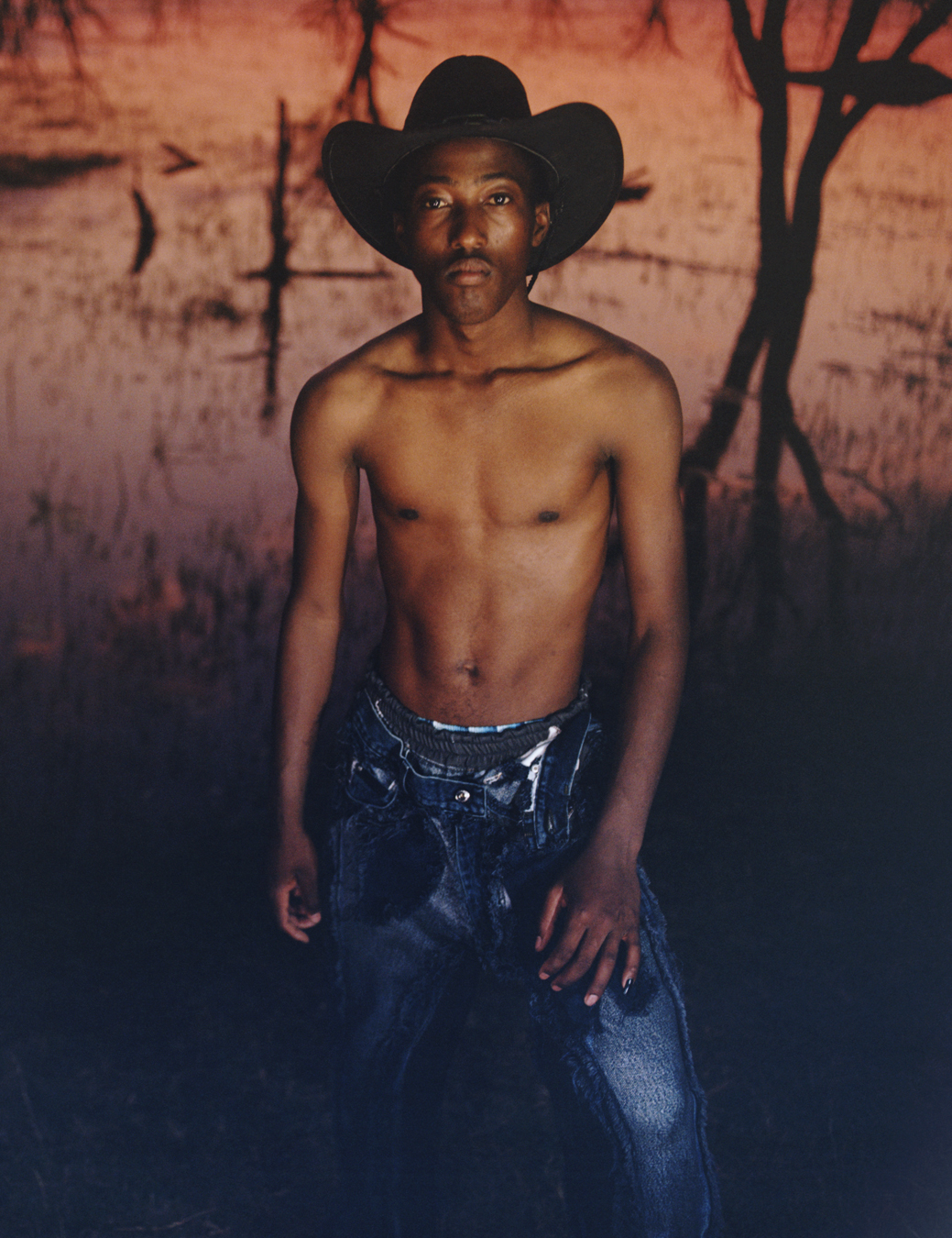 Botswana's heavy metal scene in cowboy outfits photographed by Oliver Hadlee Pearch for i-D’s The Royalty Issue, no. 370, Winter 2022