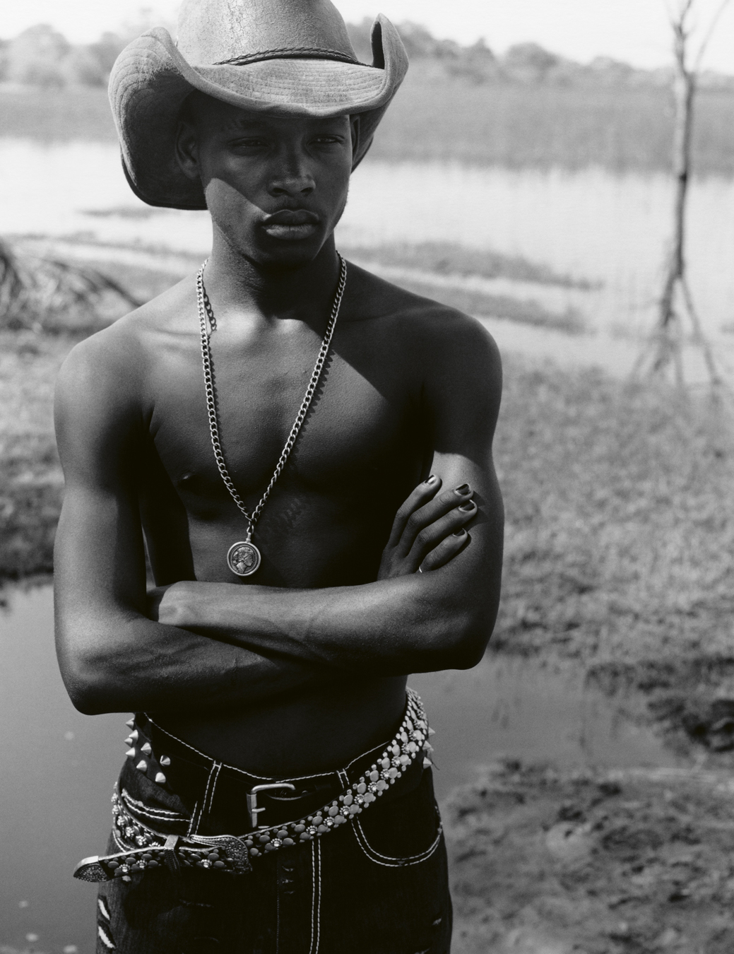 Botswana's heavy metal scene in cowboy outfits photographed by Oliver Hadlee Pearch for i-D’s The Royalty Issue, no. 370, Winter 2022