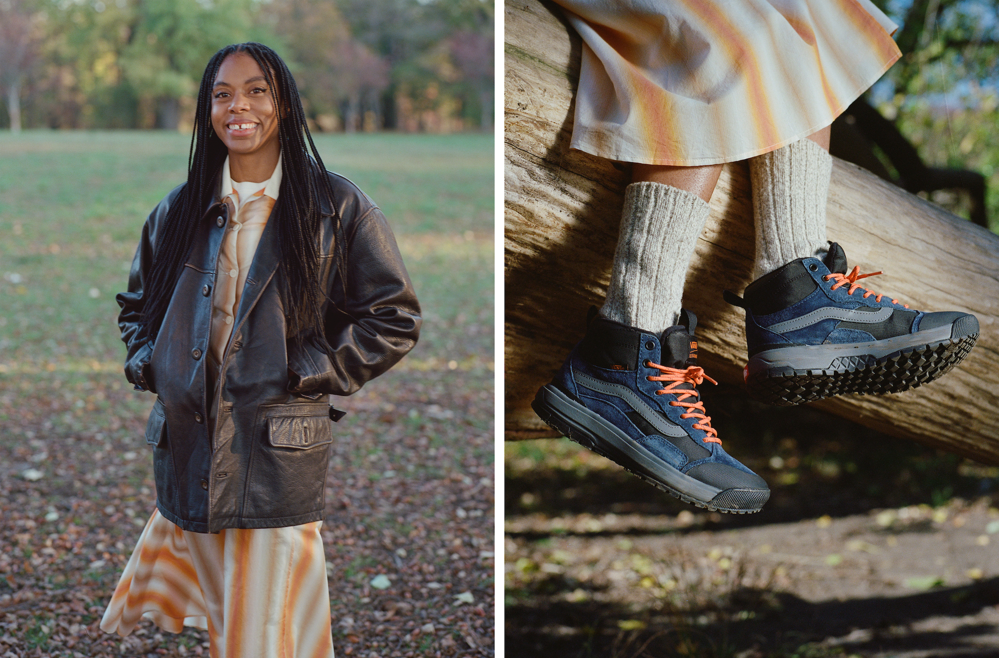 portraits of brown girls climb wearing vans