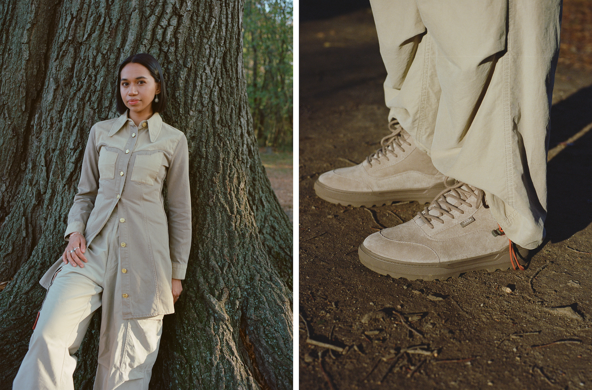 portraits of brown girls climb wearing vans