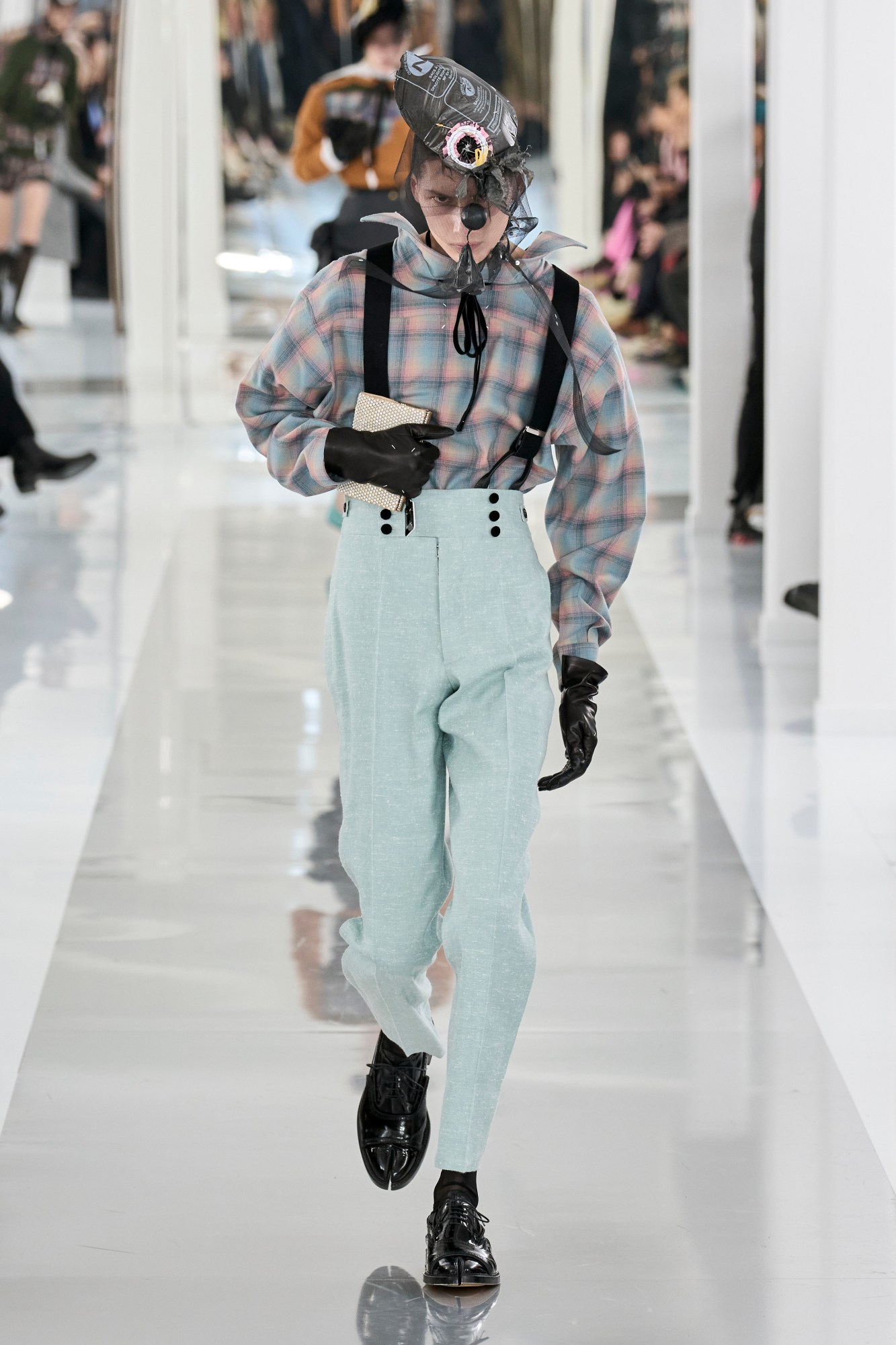 Model walking for Maison Margiela Men's at Paris Fashion Week Men's AW23