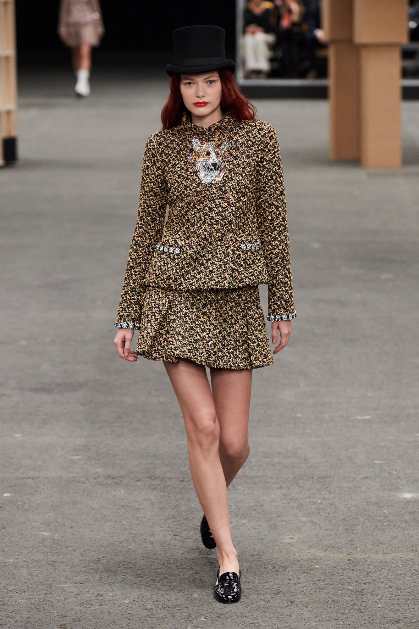 Model walking the Chanel show at Haute Couture Week SS23