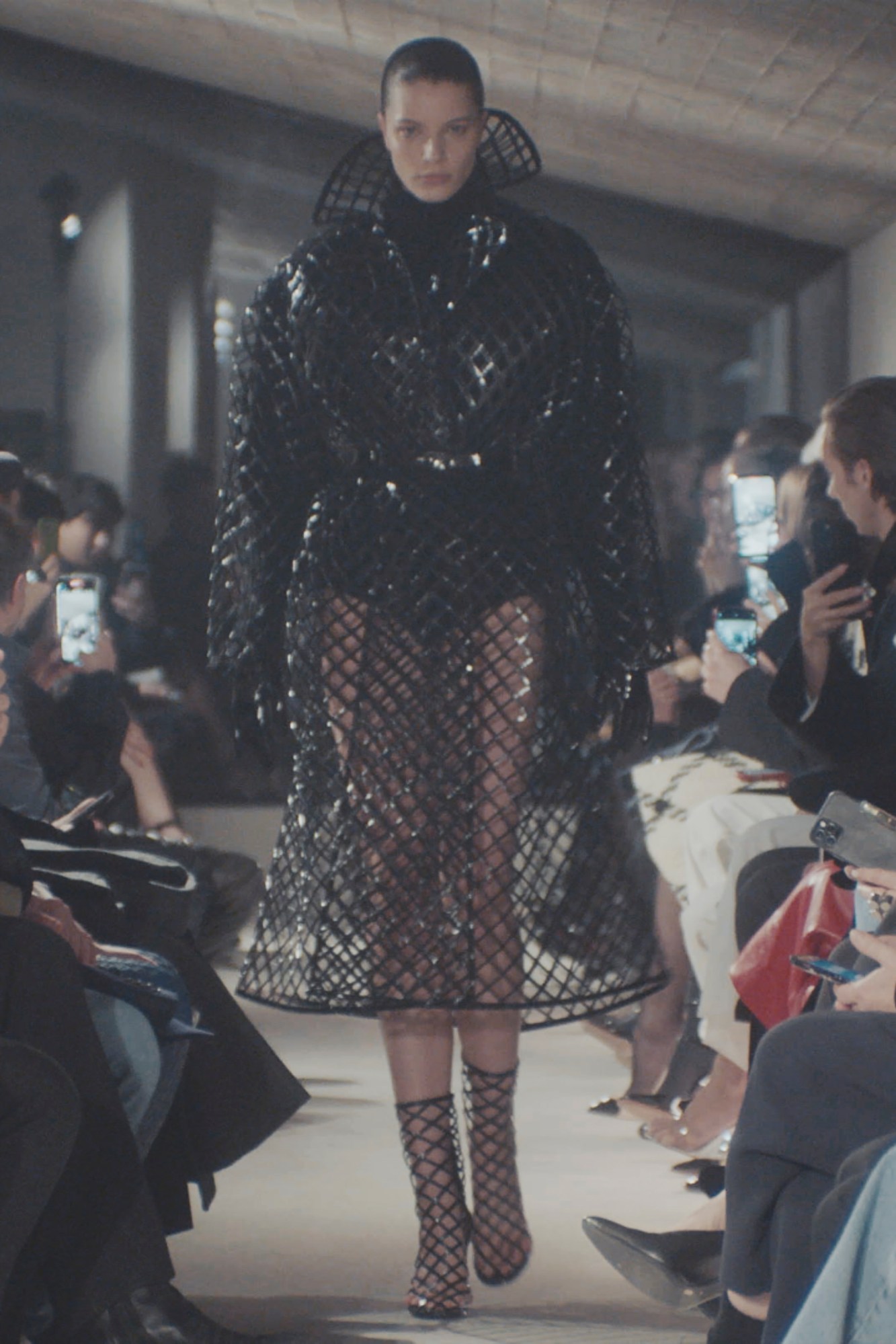 Model walking the Alaïa AW23 show.