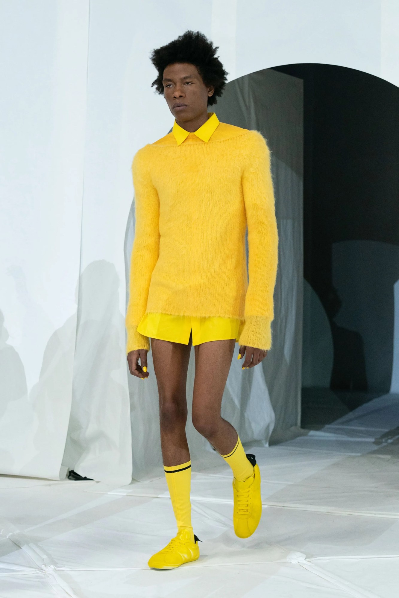 Model walking for Marni AW23 in Tokyo