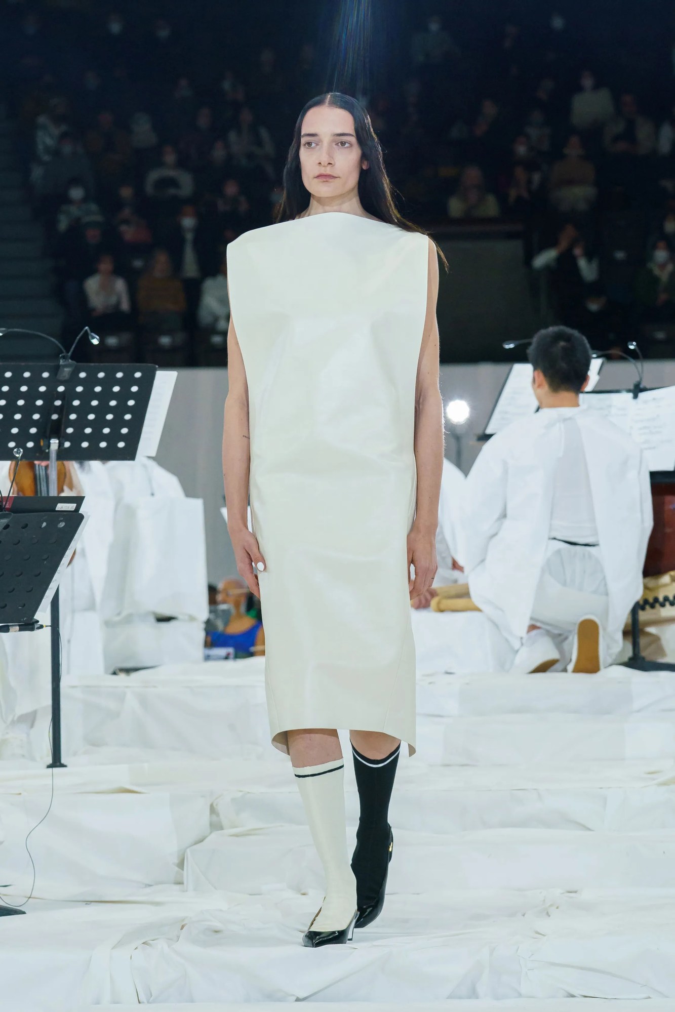 Model walking for Marni AW23 in Tokyo