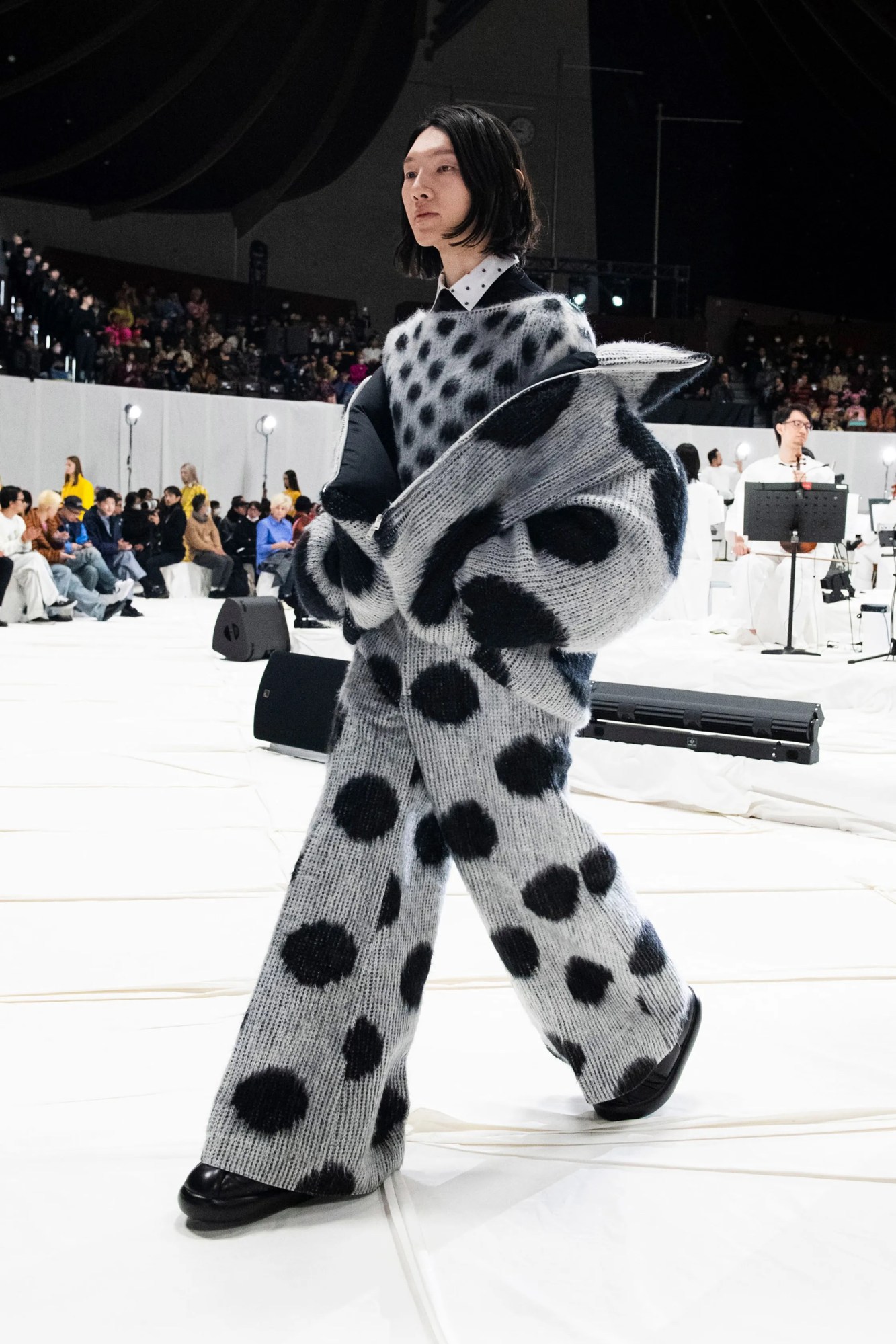 Model walking for Marni AW23 in Tokyo