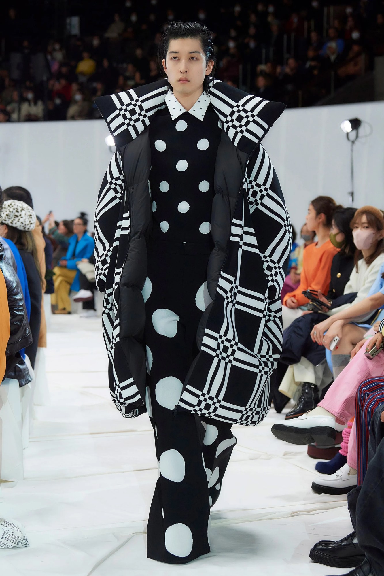 Model walking for Marni AW23 in Tokyo