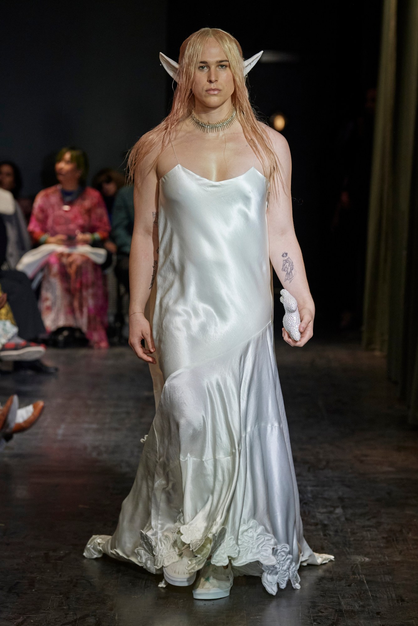 Model walking for Collina Strada AW23 at New York Fashion Week