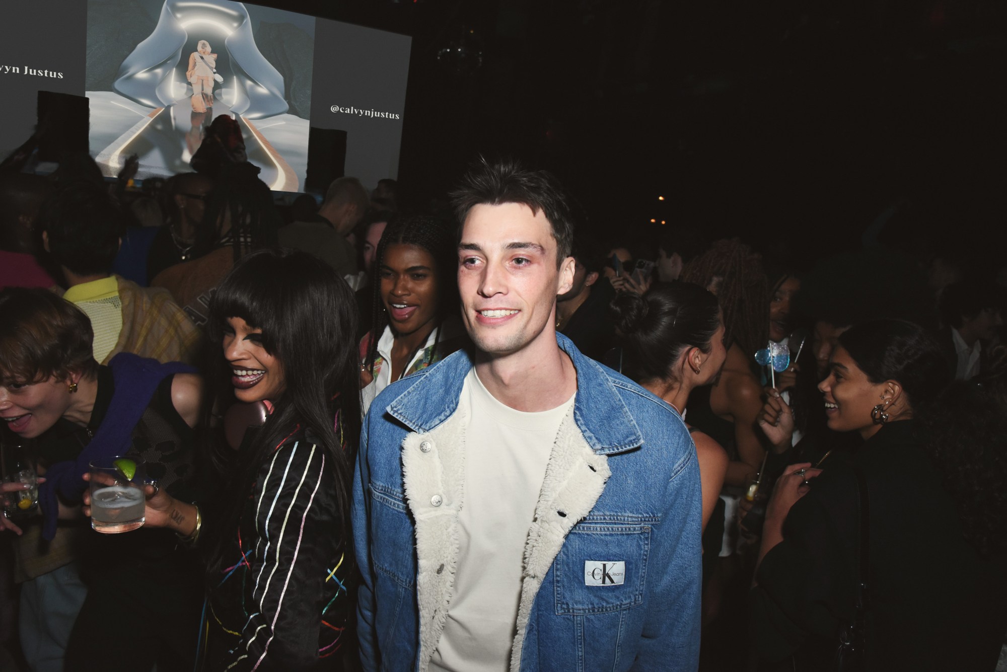 photos of the crowd at the i-D calvin klein syky nyfw party