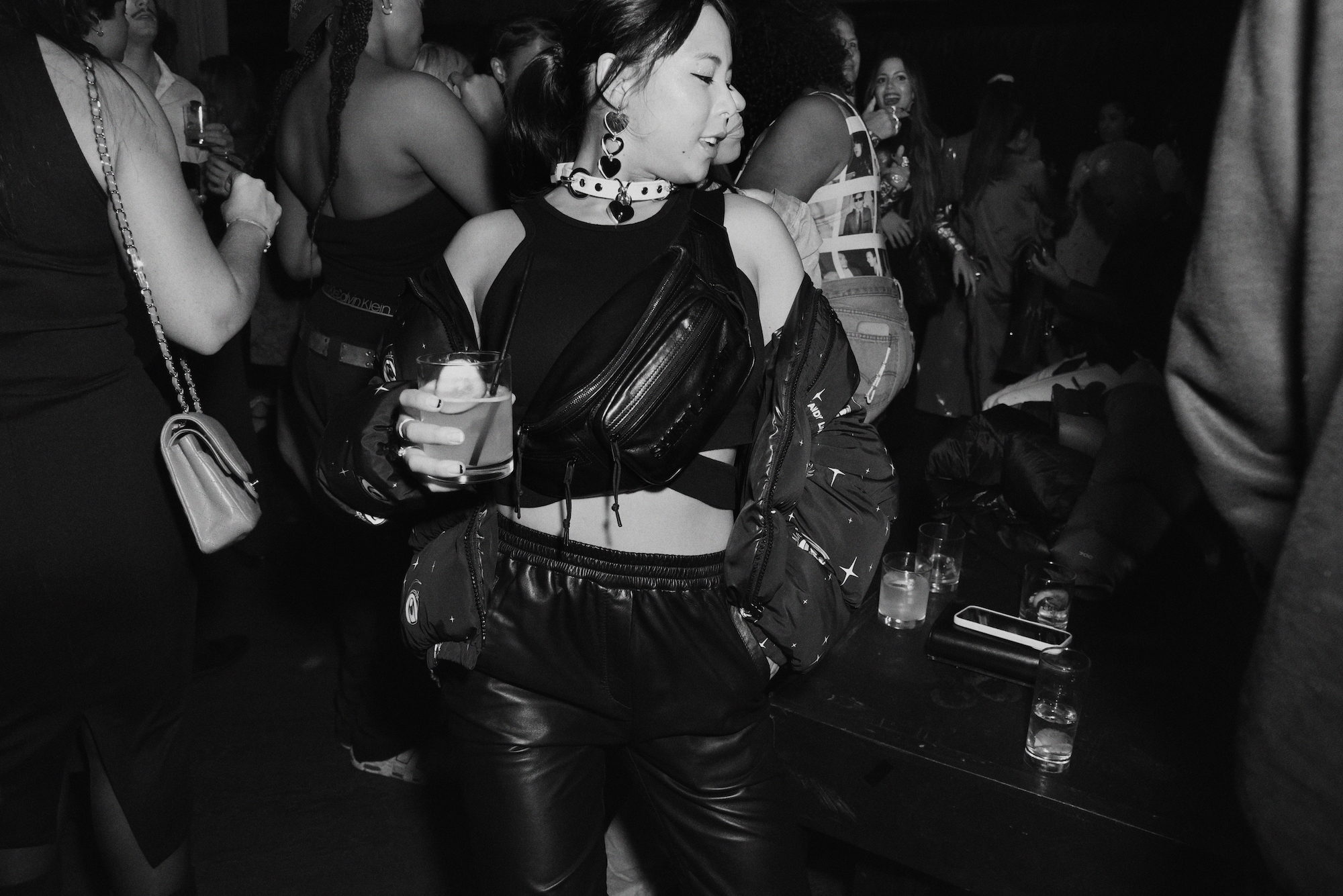 photos of the crowd at the i-D calvin klein syky nyfw party