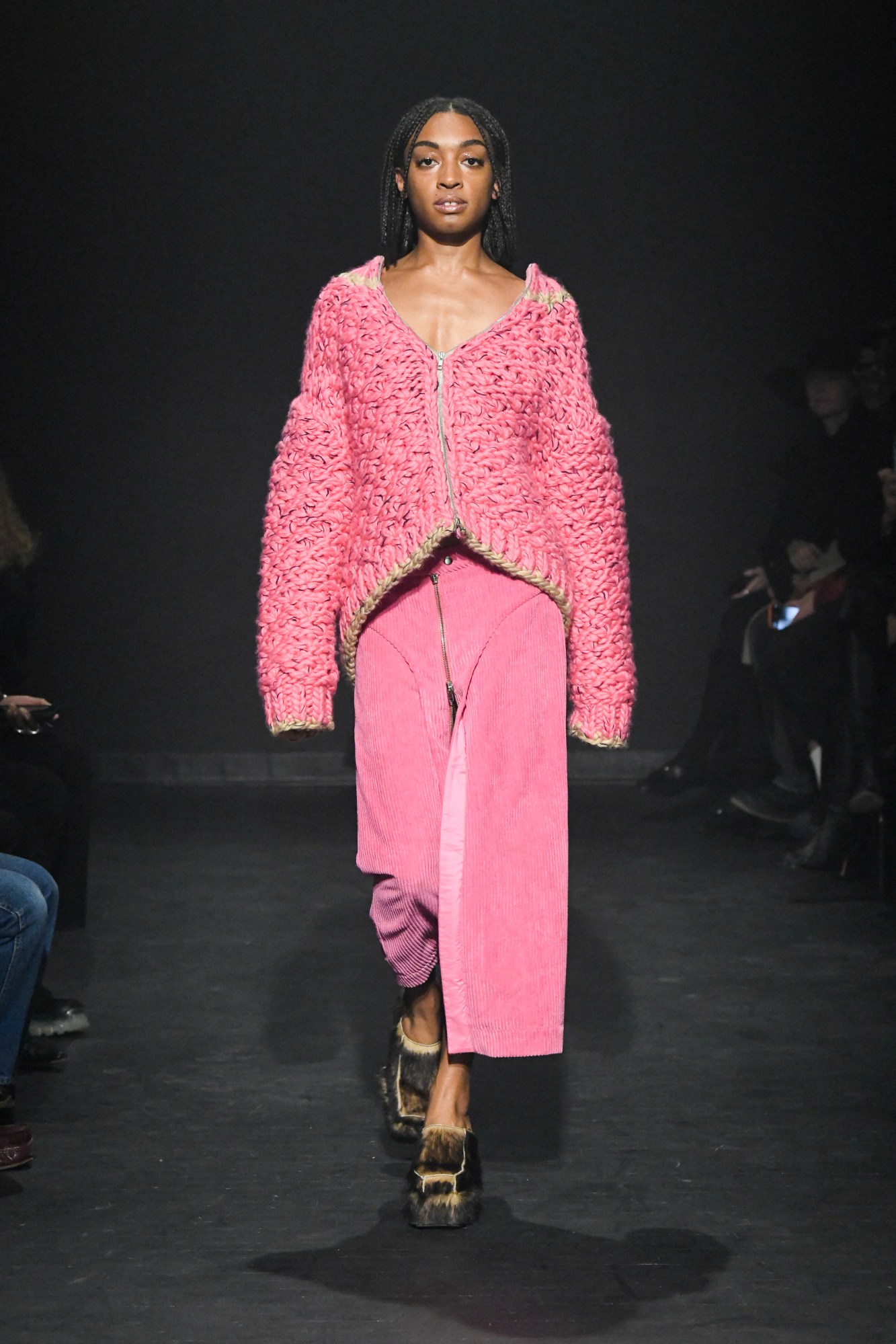 Model walking for Eckhais Latta AW23 at New York Fashion Week