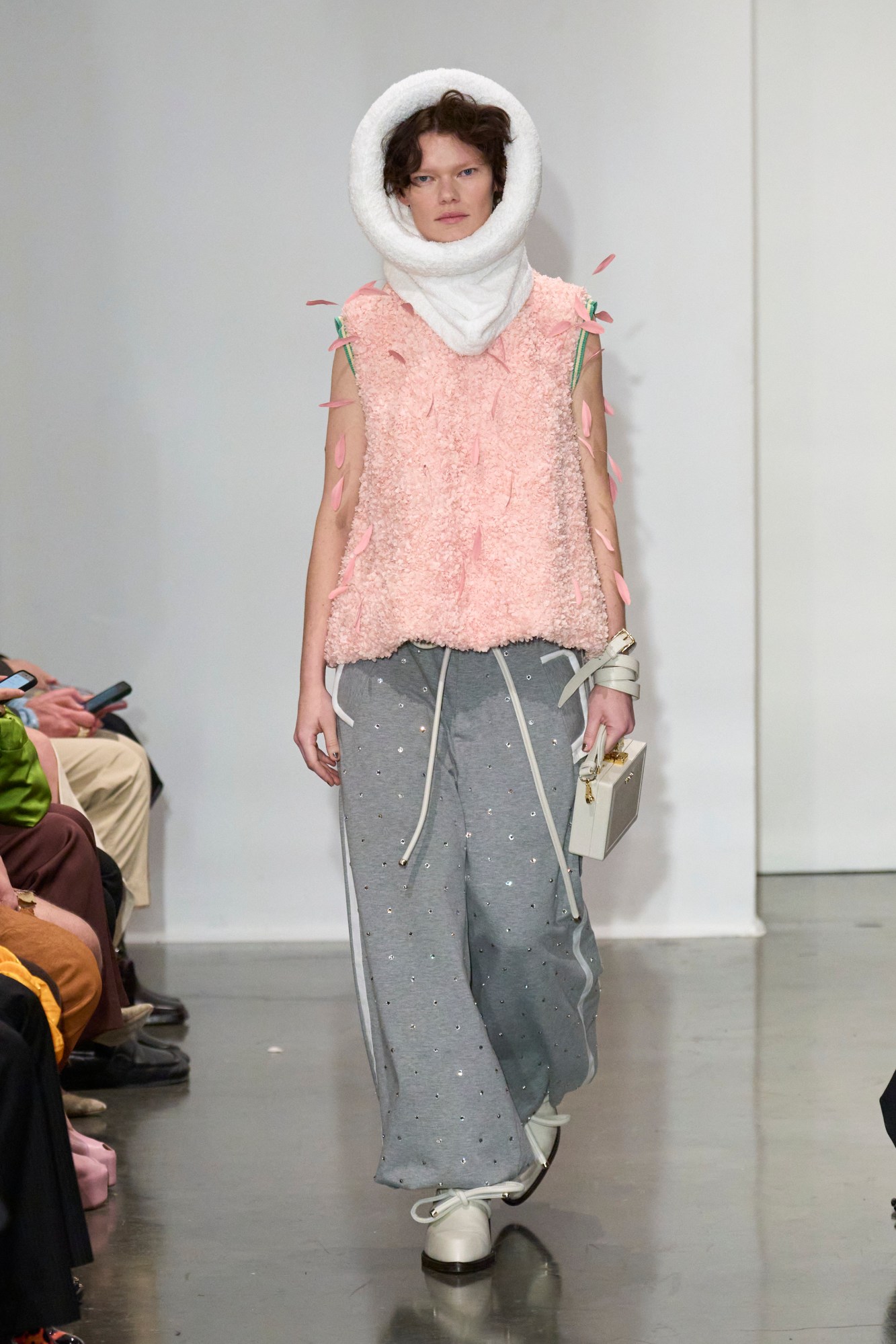 Model walking for Palomo Spain AW23 at New York Fashion Week