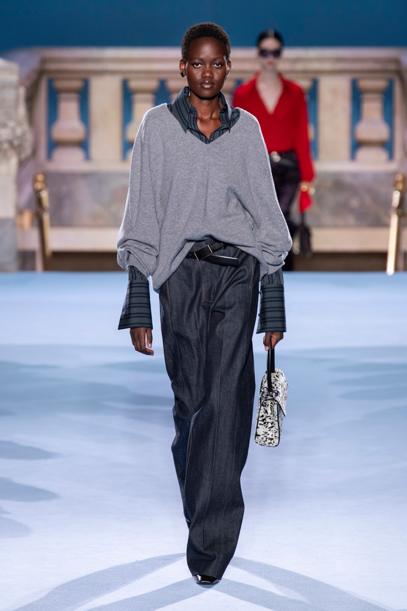 Model walking for Tory Burch AW23 at New York Fashion Week