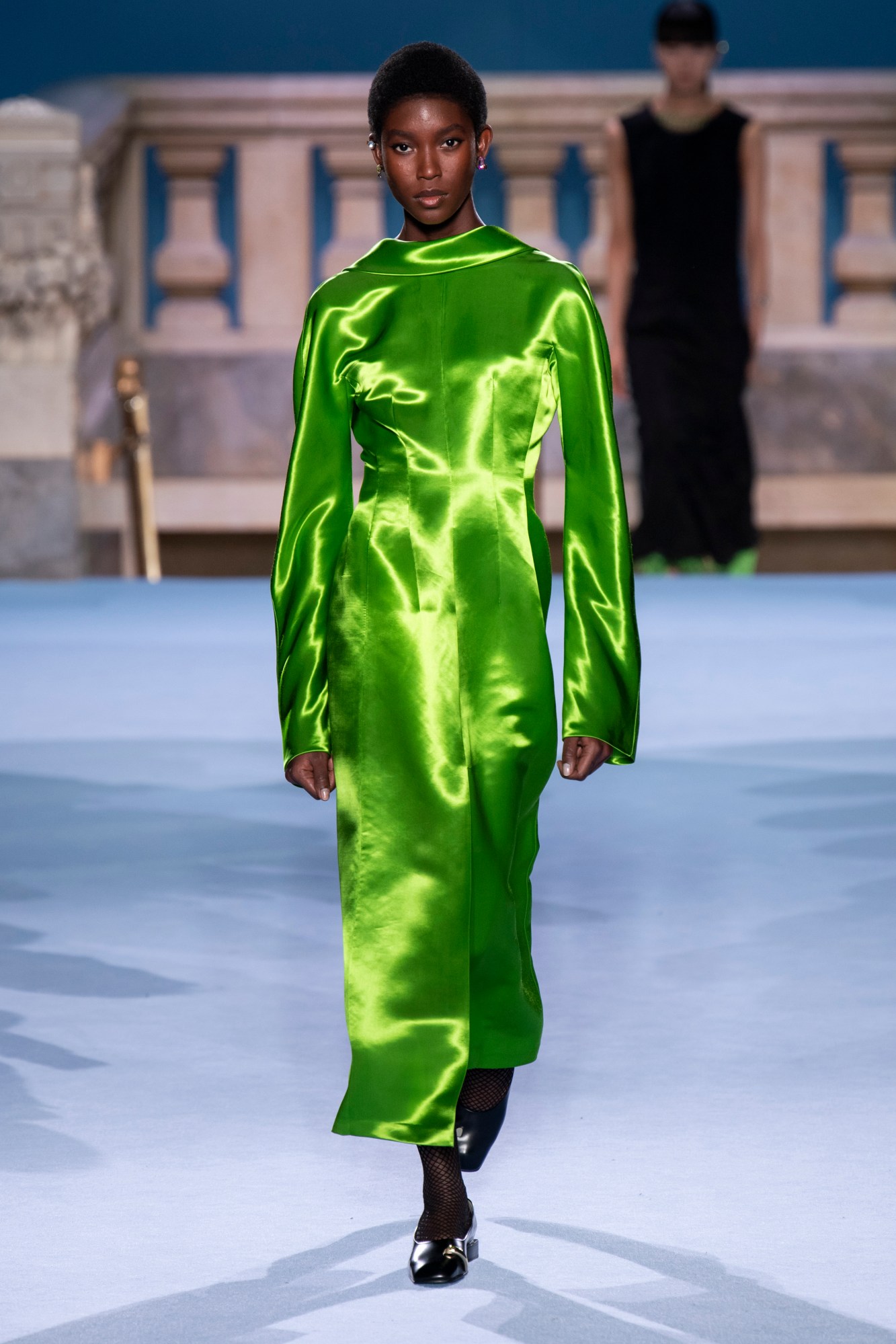 Model walking for Tory Burch AW23 at New York Fashion Week