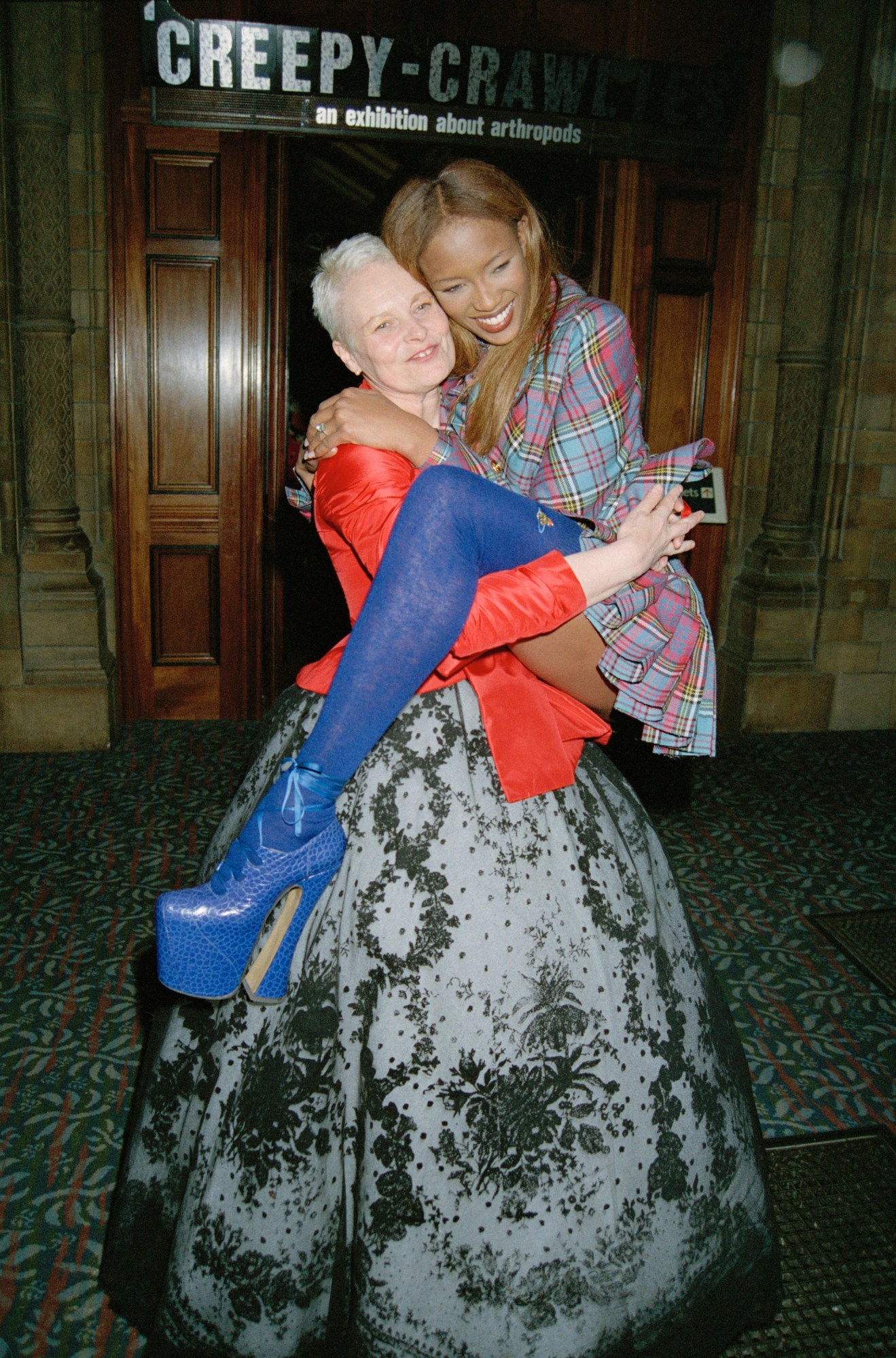 Vivienne and Naomi Campbell backstage at Viv's AW93 show