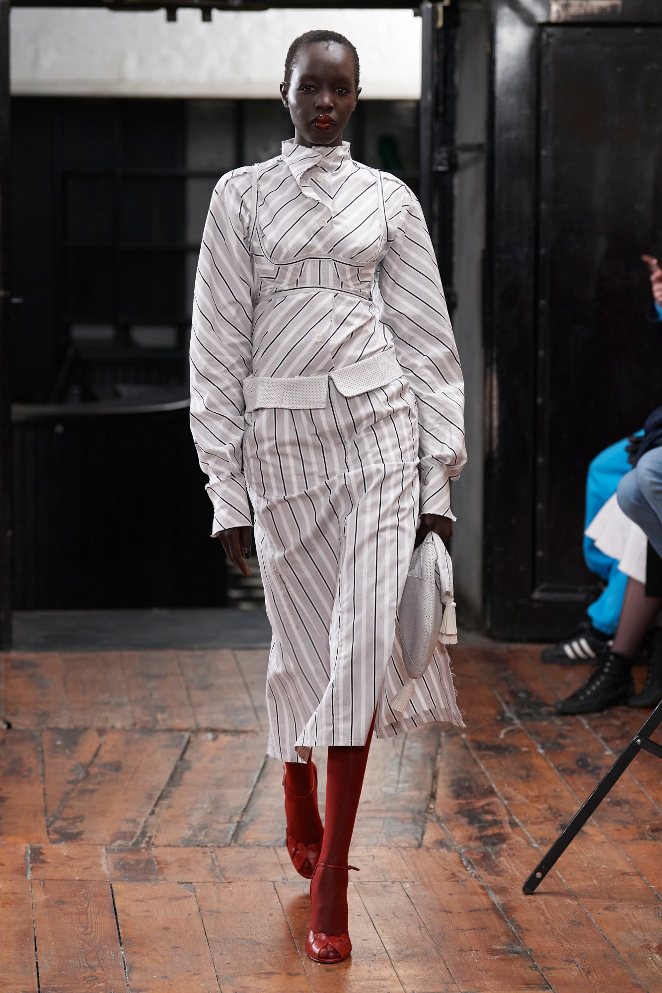 Model walking for Talia Byre AW23 at London Fashion Week