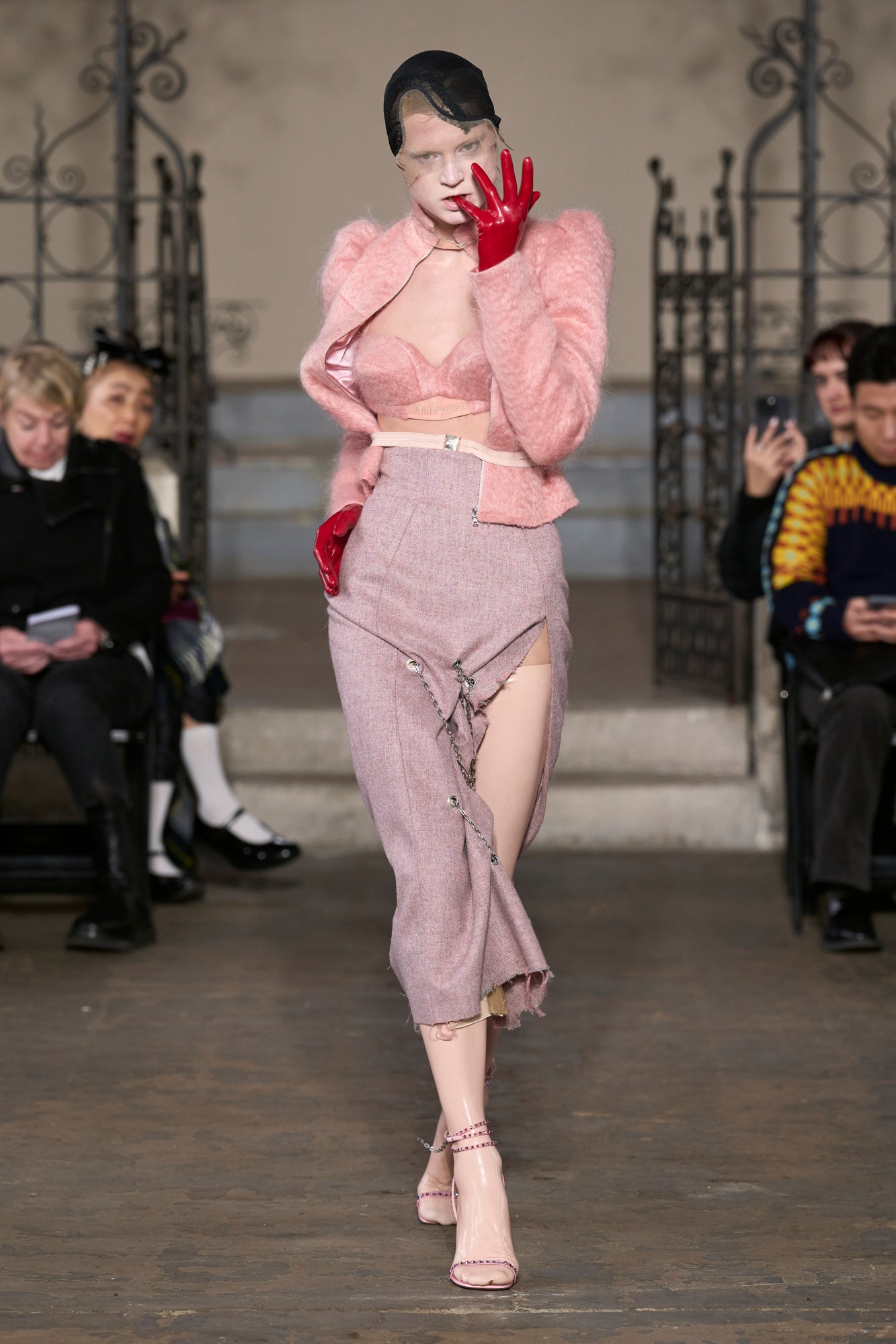 Model walking for Dilara Findikoglu AW23 at London Fashion Week