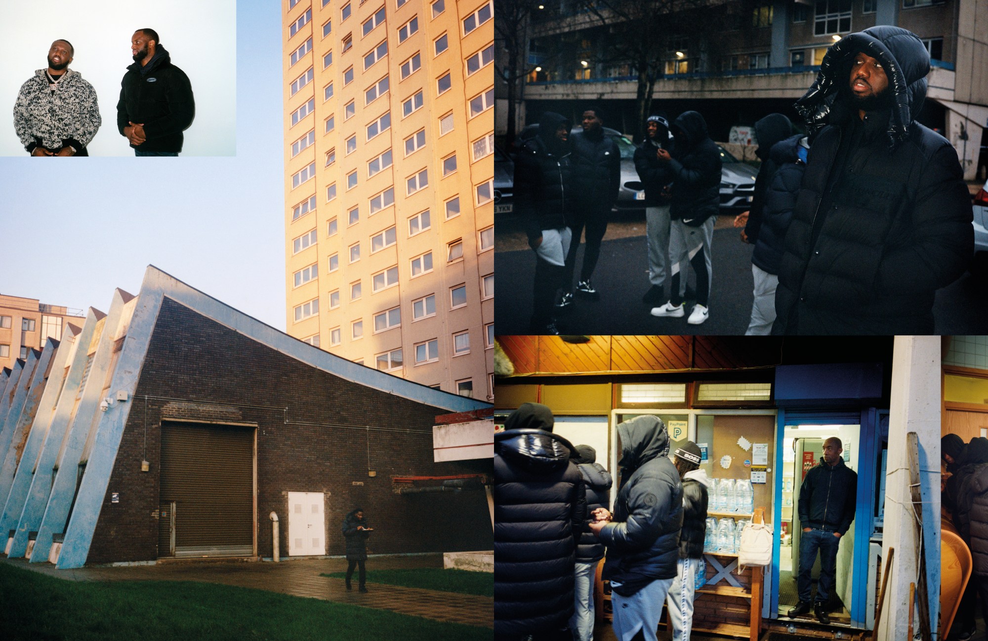 Headie One and his friends photographed by Bolade Banjo in i-D’s The Timeless Issue, no. 371, Spring 2023