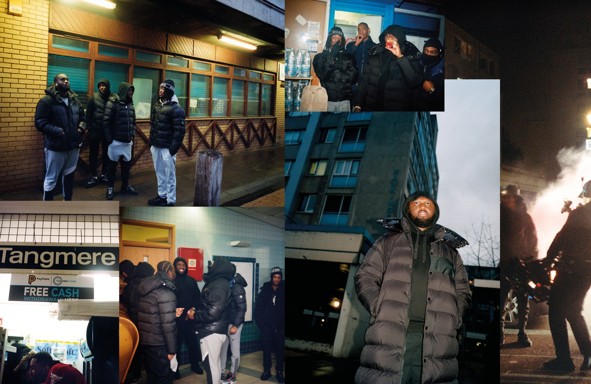 Headie One and his friends photographed by Bolade Banjo in i-D’s The Timeless Issue, no. 371, Spring 2023