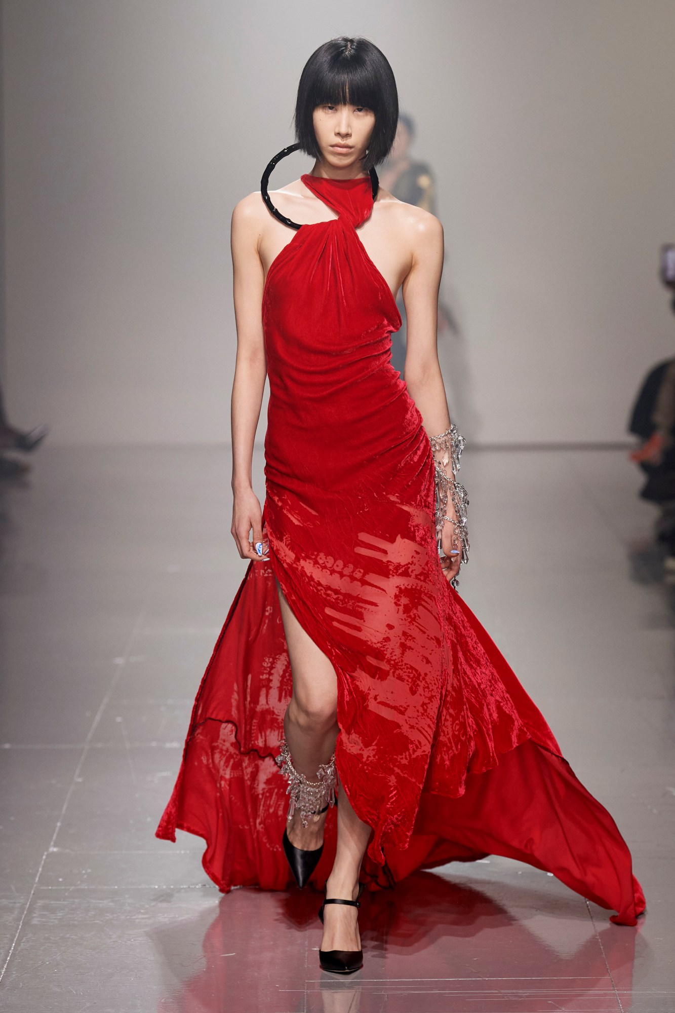 Model walking for Asai AW23 at London Fashion Week