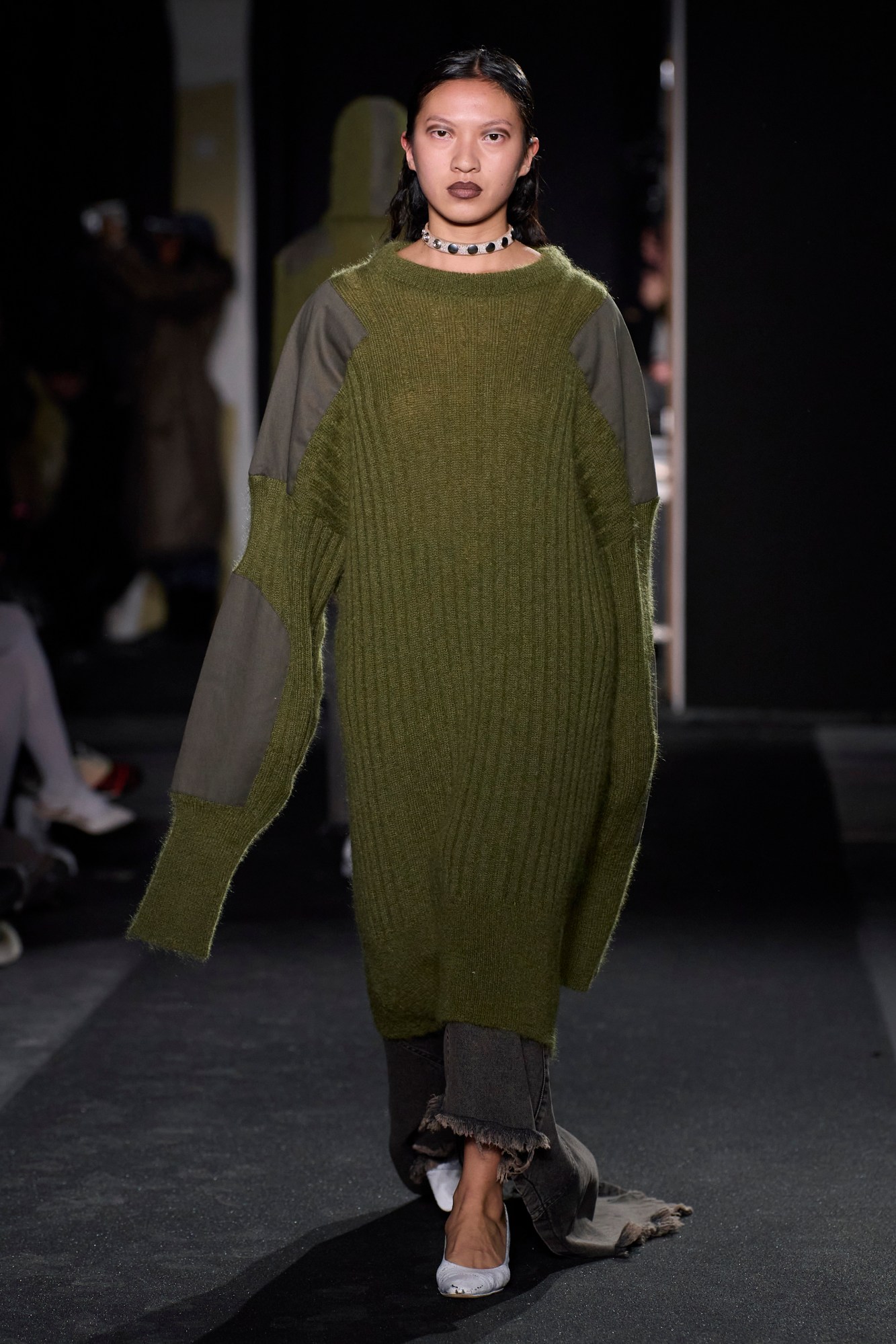 Model walking for Vaquera at Paris Fashion Week AW23