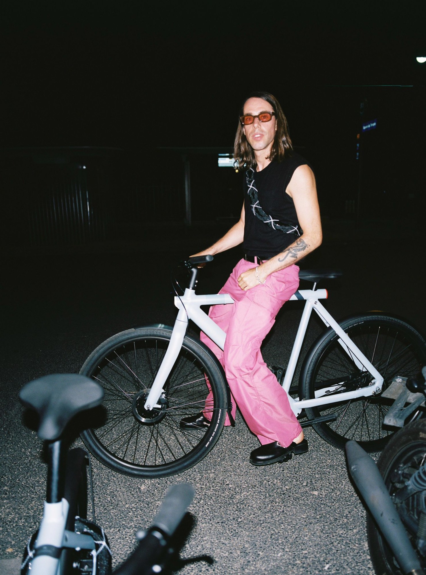 Samutaro on a VanMoof bike