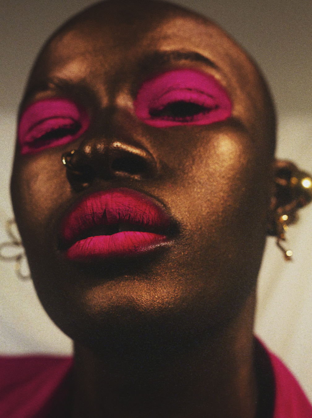 Model with makeup done by Yadim Carranza in in i-D’s The Timeless Issue, no. 371, Spring 2023