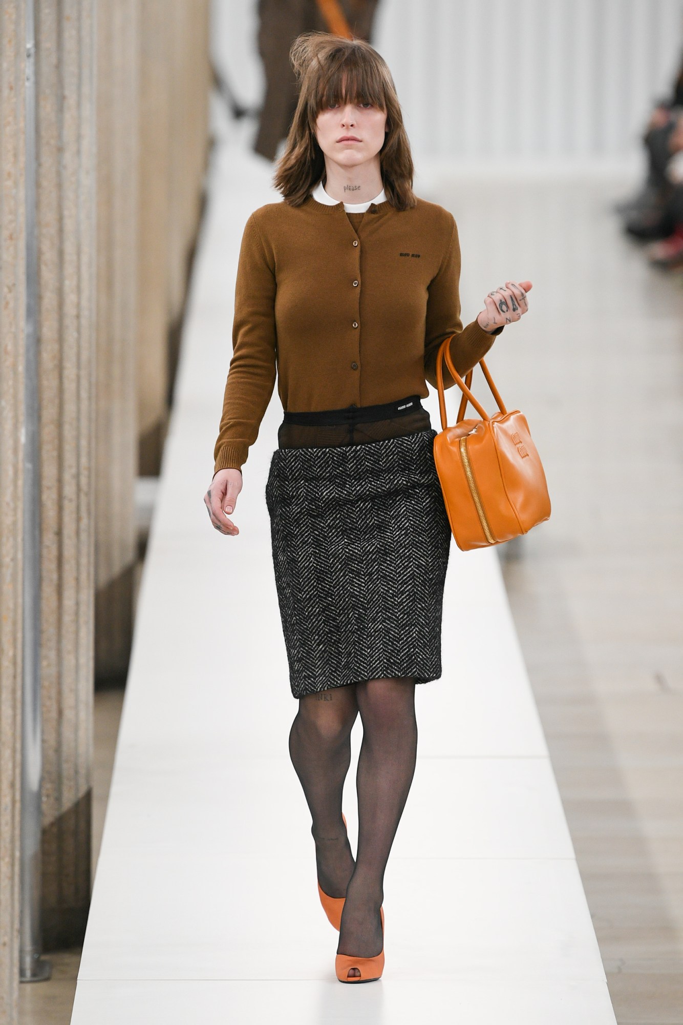 Ethel Cain walking for the Miu Miu show at Paris Fashion Week AW23