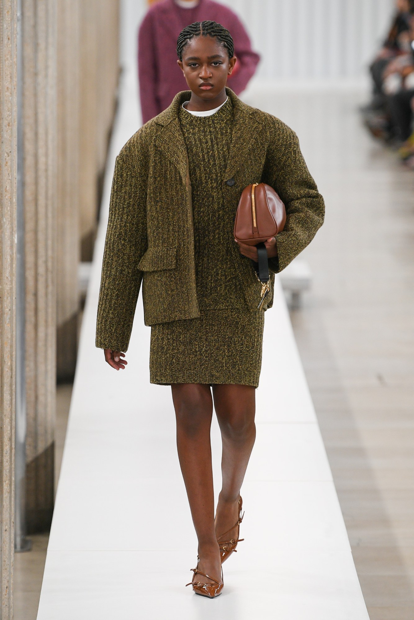 Zaya Wade walking for the Miu Miu show at Paris Fashion Week AW23