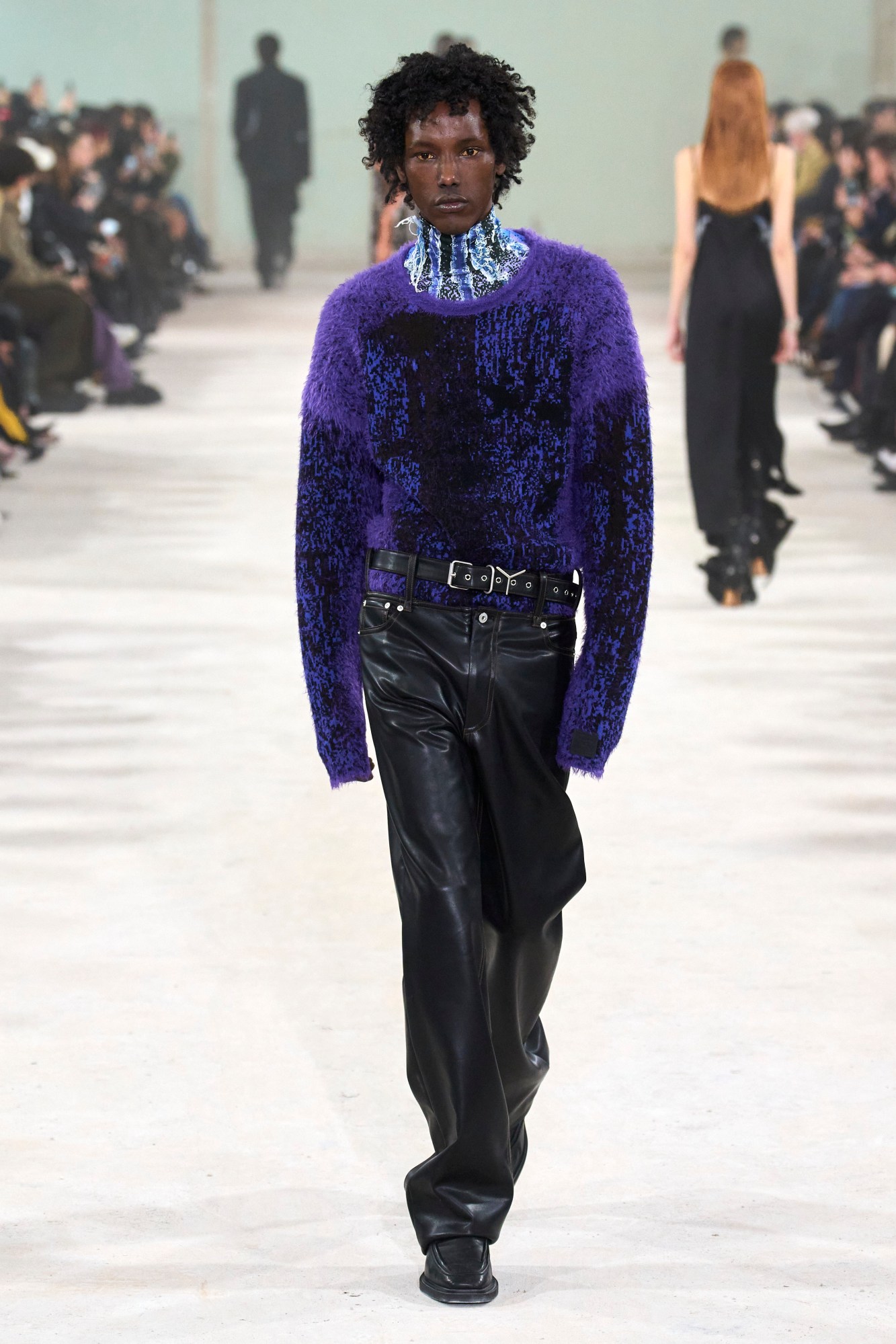 Model walking for the Y/Project show during Paris Fashion Week AW23