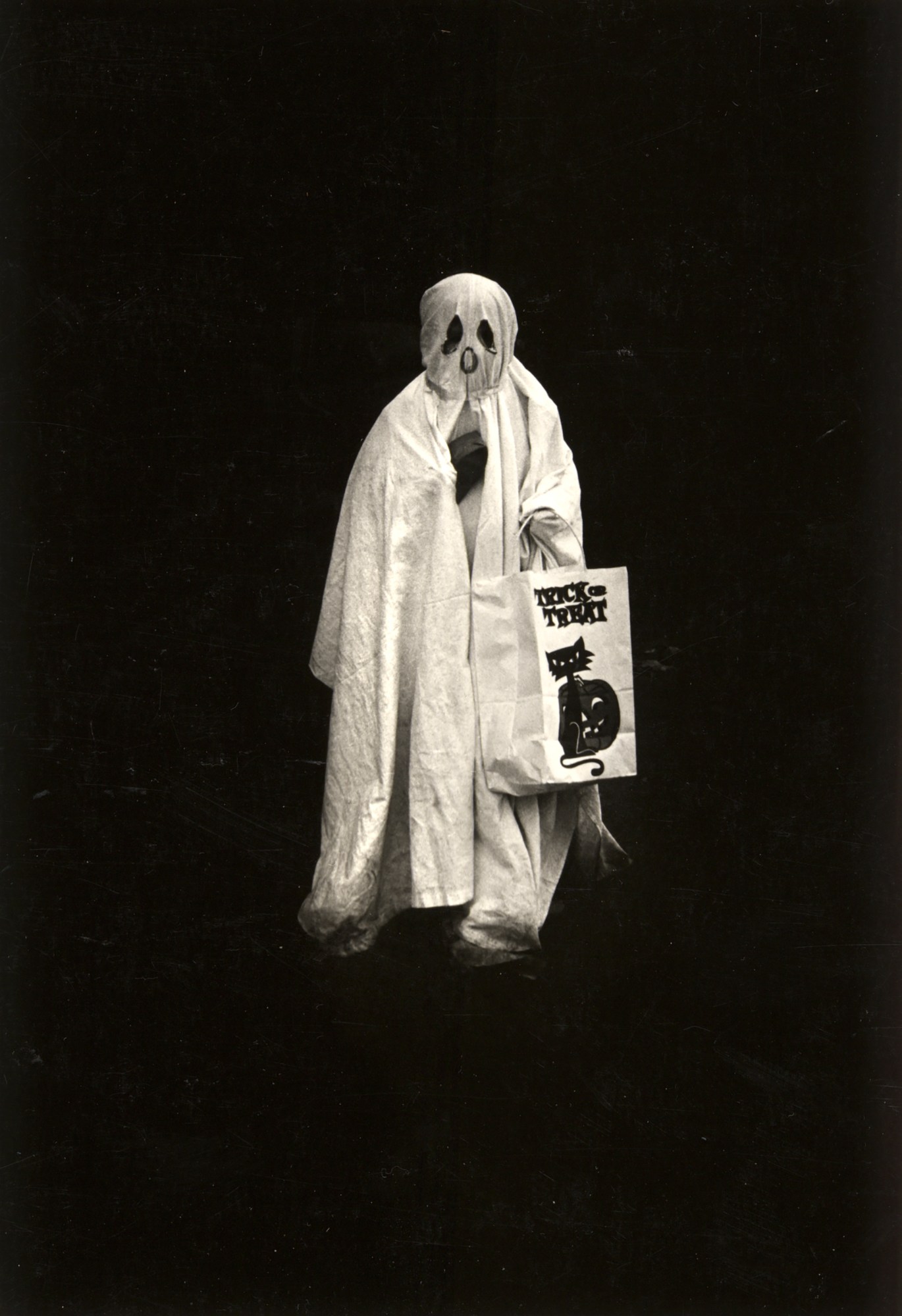 a person in a ghost costume