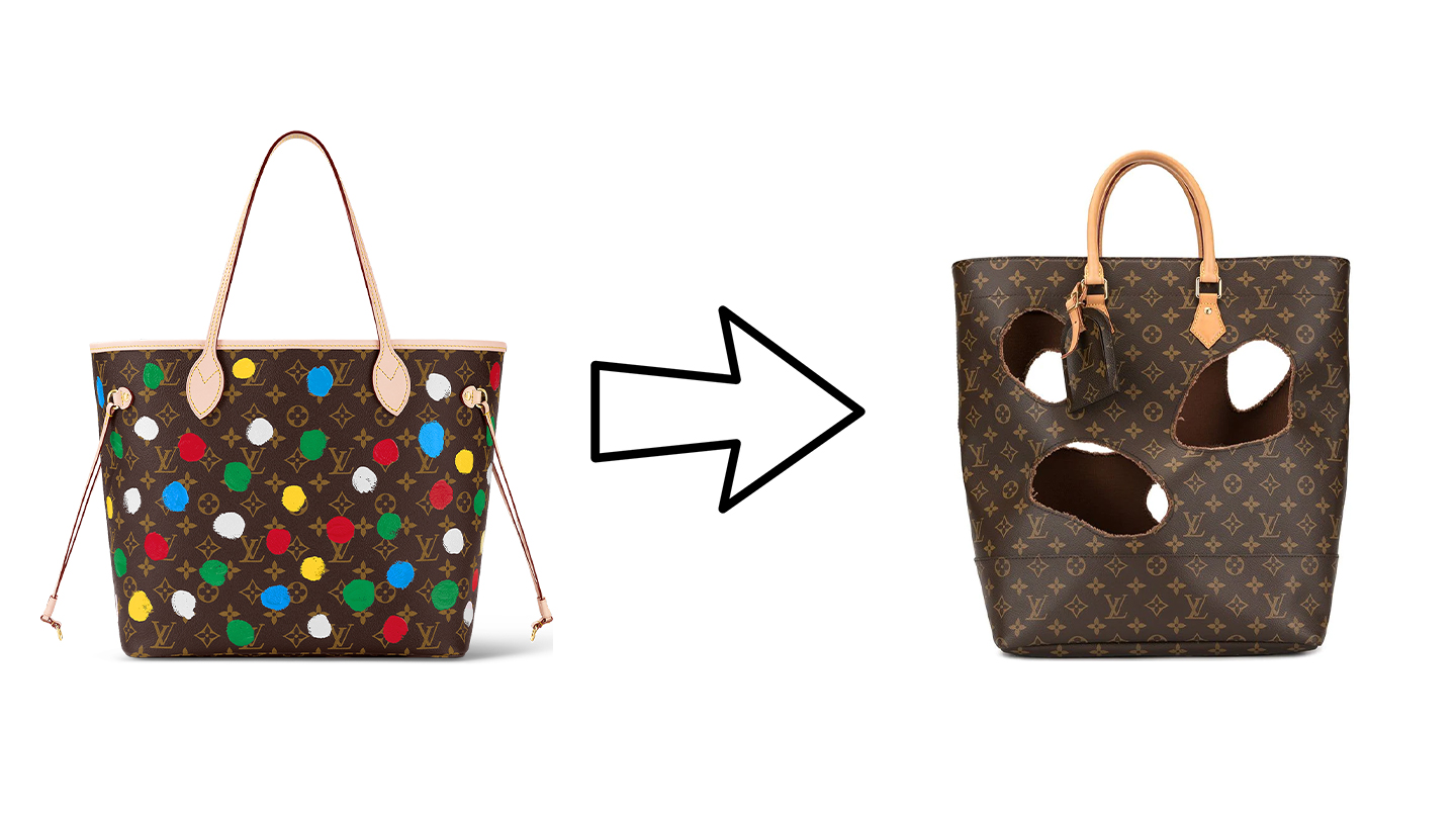 New Louis Vuitton Yayoi Kusama bag and Comme x Louis Vuitton bag