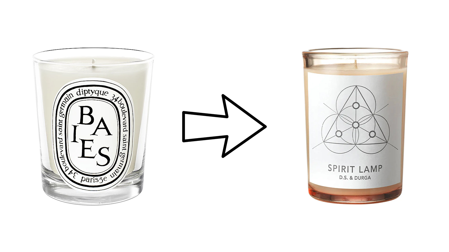 Diptyque candle and DS&Durga candle