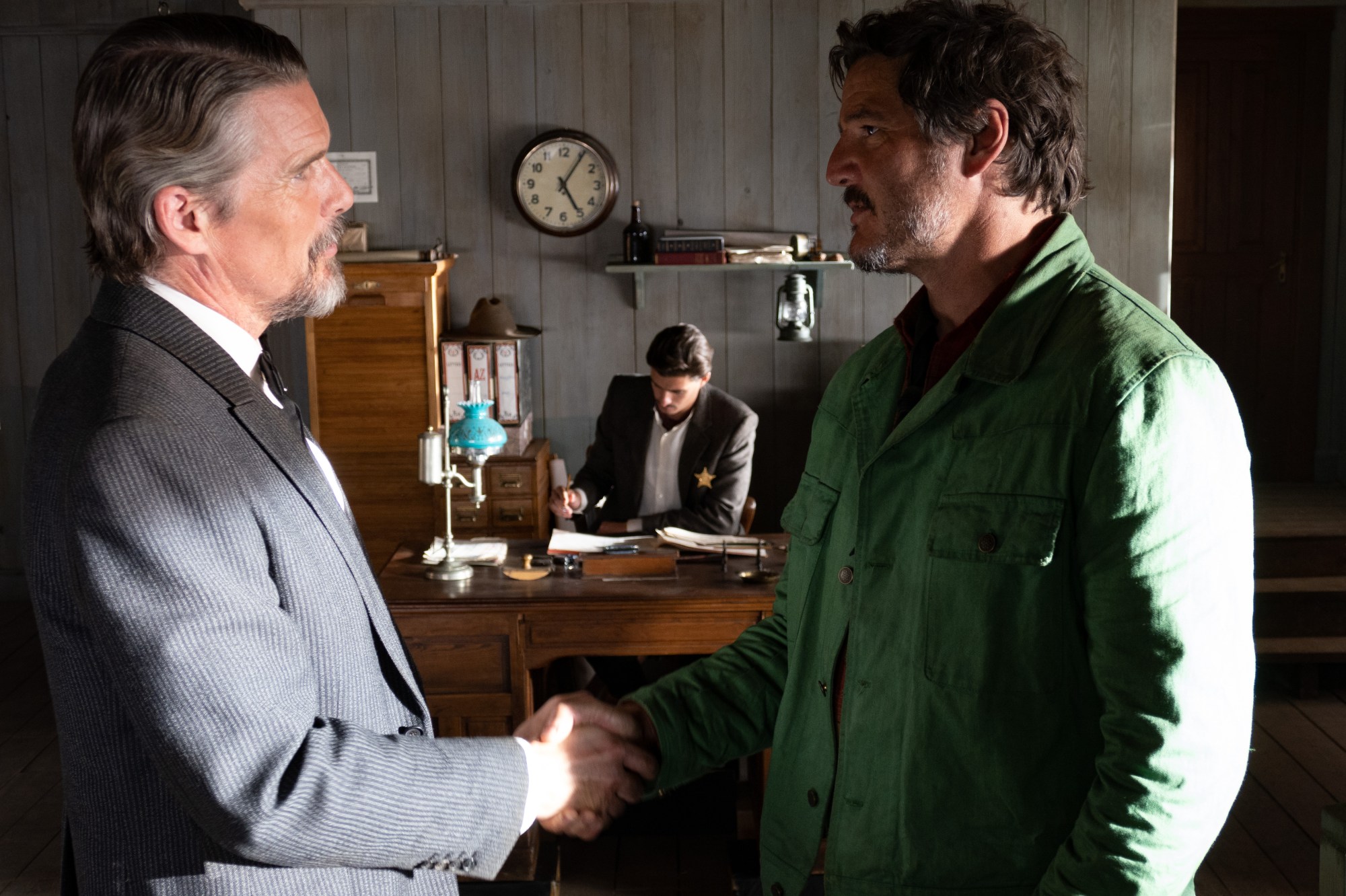 ethan hawke and pedro pascal in a strange way of life