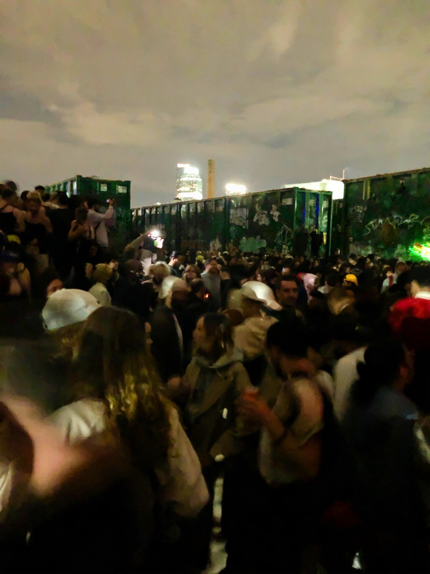 dancers gathering outside at a rave in brooklyn