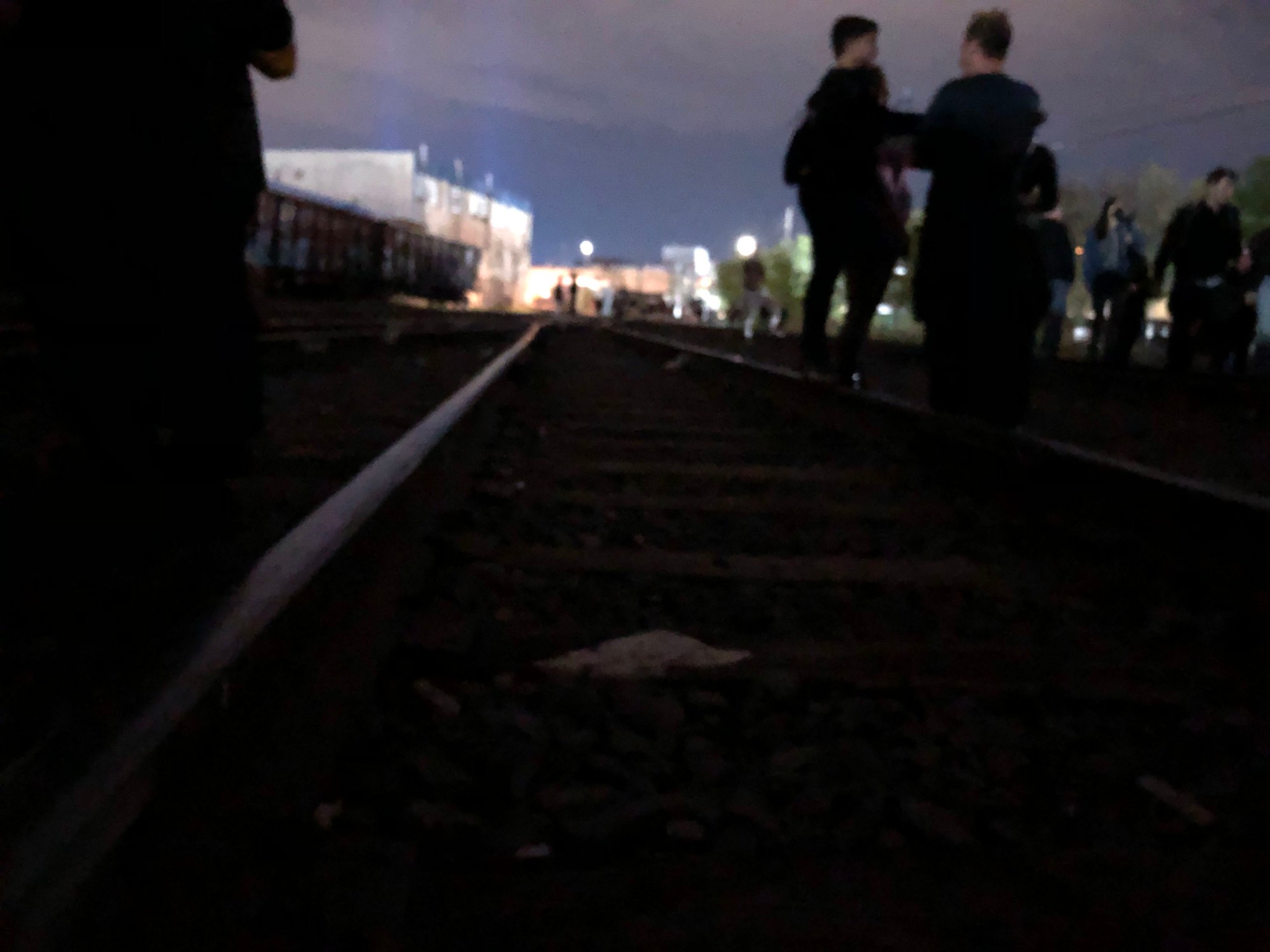 dancers gathering outside at a rave in brooklyn